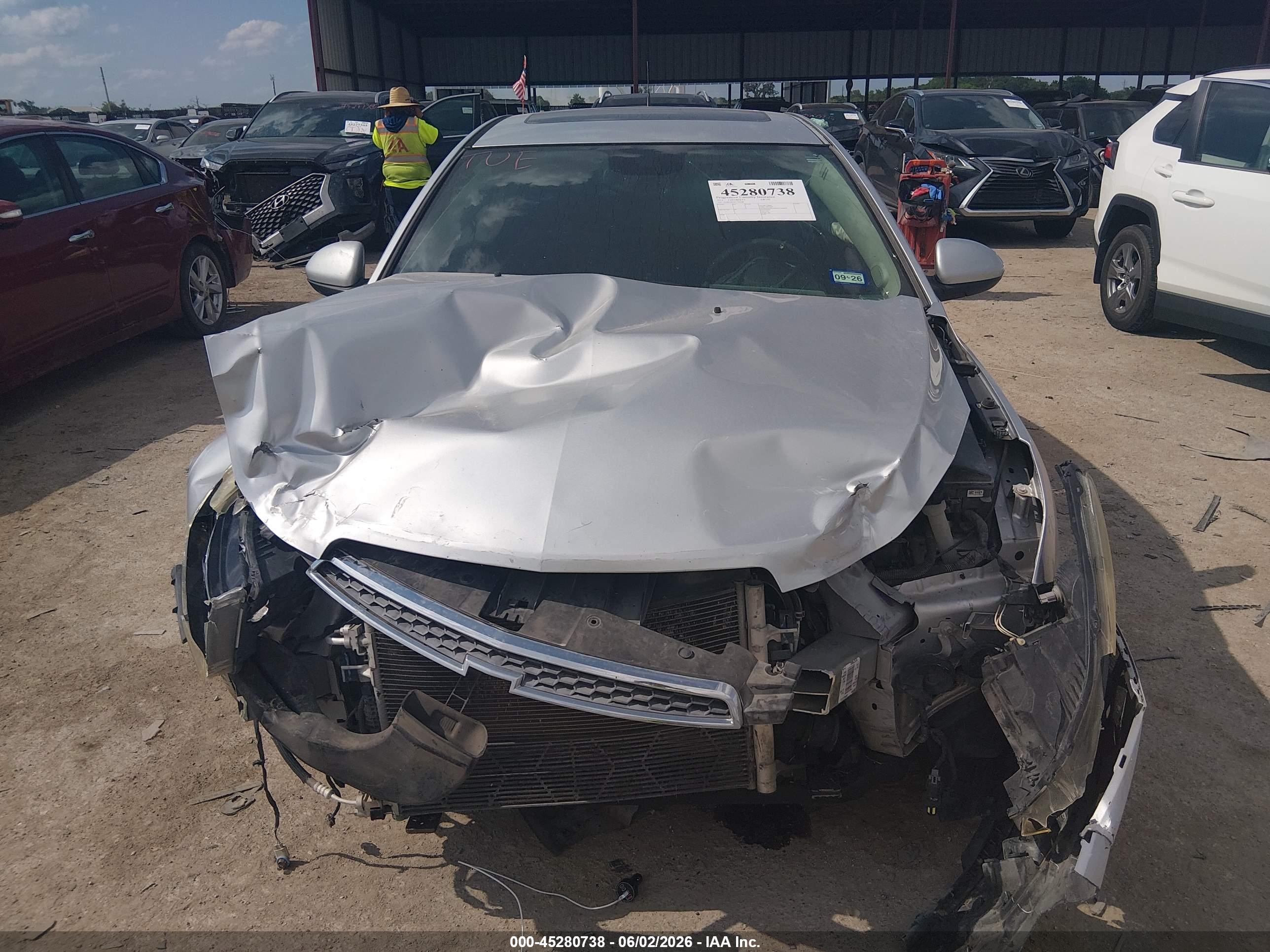 2012 Chevrolet Cruze Ltz Silver vin: 1G1PH5SCXC7365298