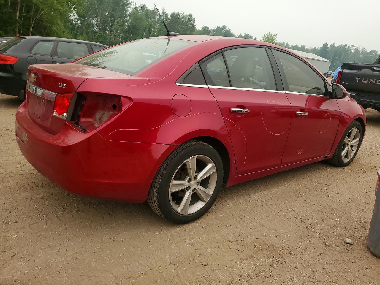 2012 Chevrolet Cruze Ltz Red vin: 1G1PH5SCXC7373014