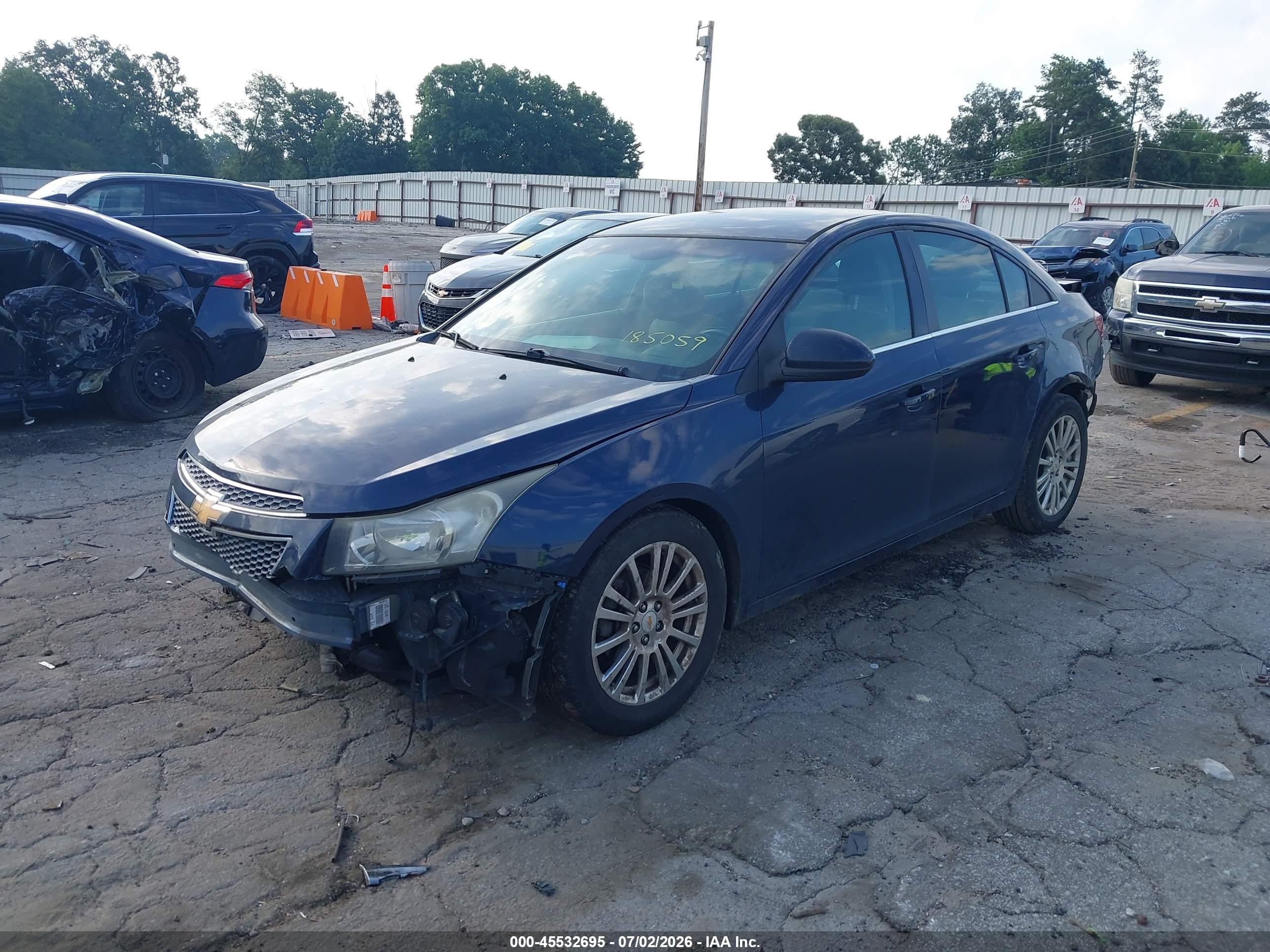 2011 Chevrolet Cruze Eco Blue vin: 1G1PJ5S92B7185059