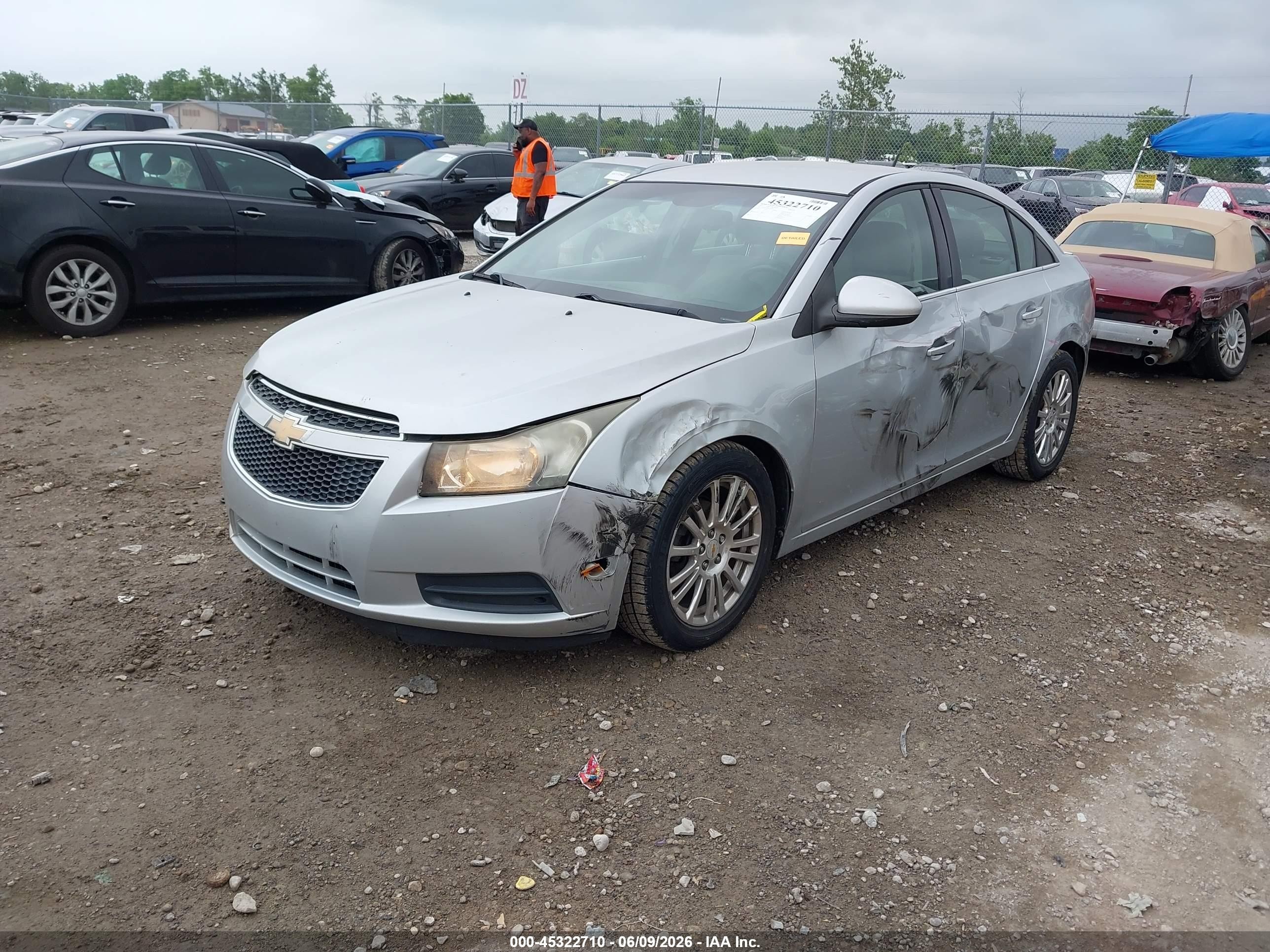 2011 Chevrolet Cruze Eco Silver vin: 1G1PJ5S92B7257846