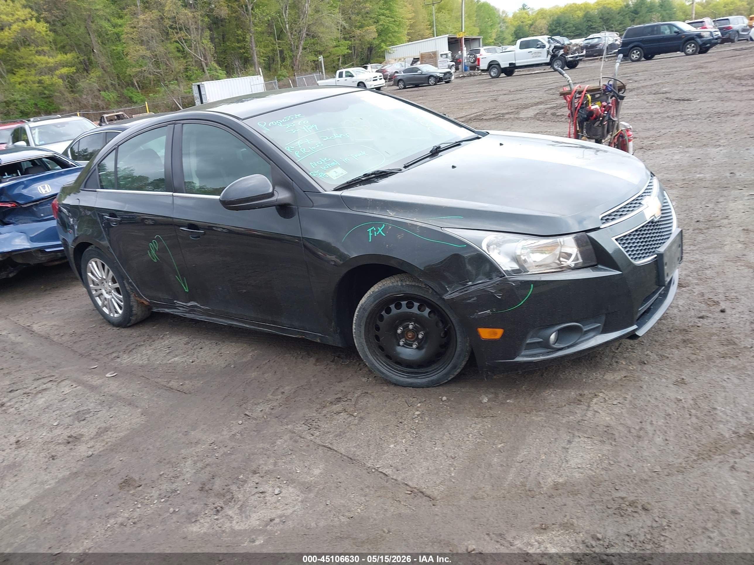 2011 Chevrolet Cruze Eco Black vin: 1G1PJ5S95B7234786