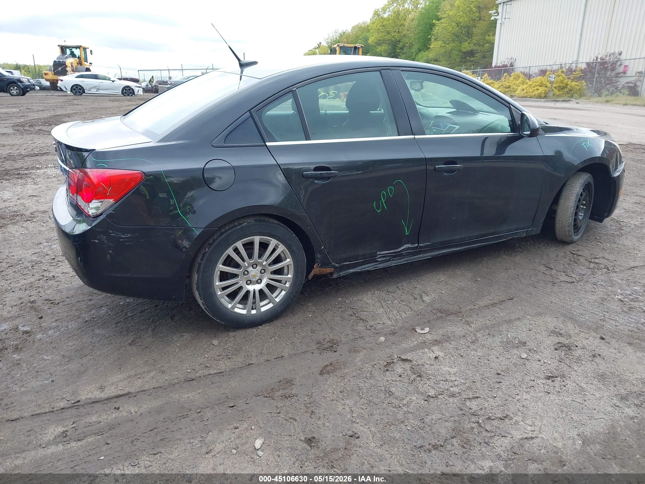 2011 Chevrolet Cruze Eco Black vin: 1G1PJ5S95B7234786