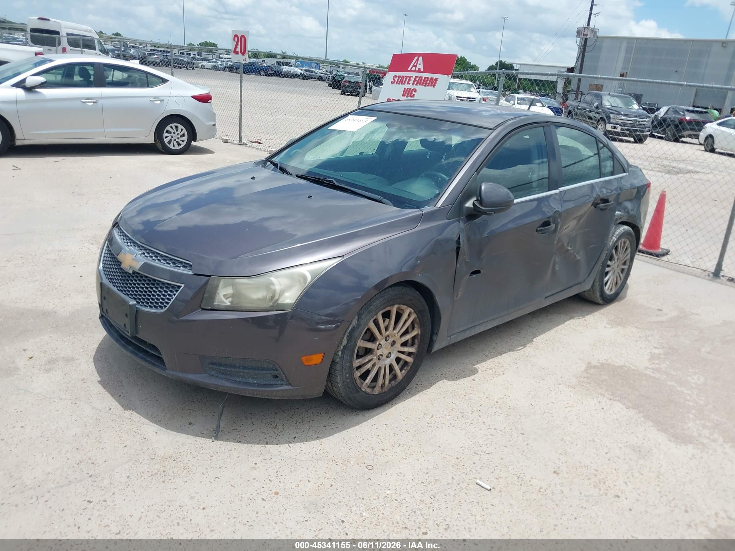 2011 Chevrolet Cruze Eco Gray vin: 1G1PJ5S97B7207914