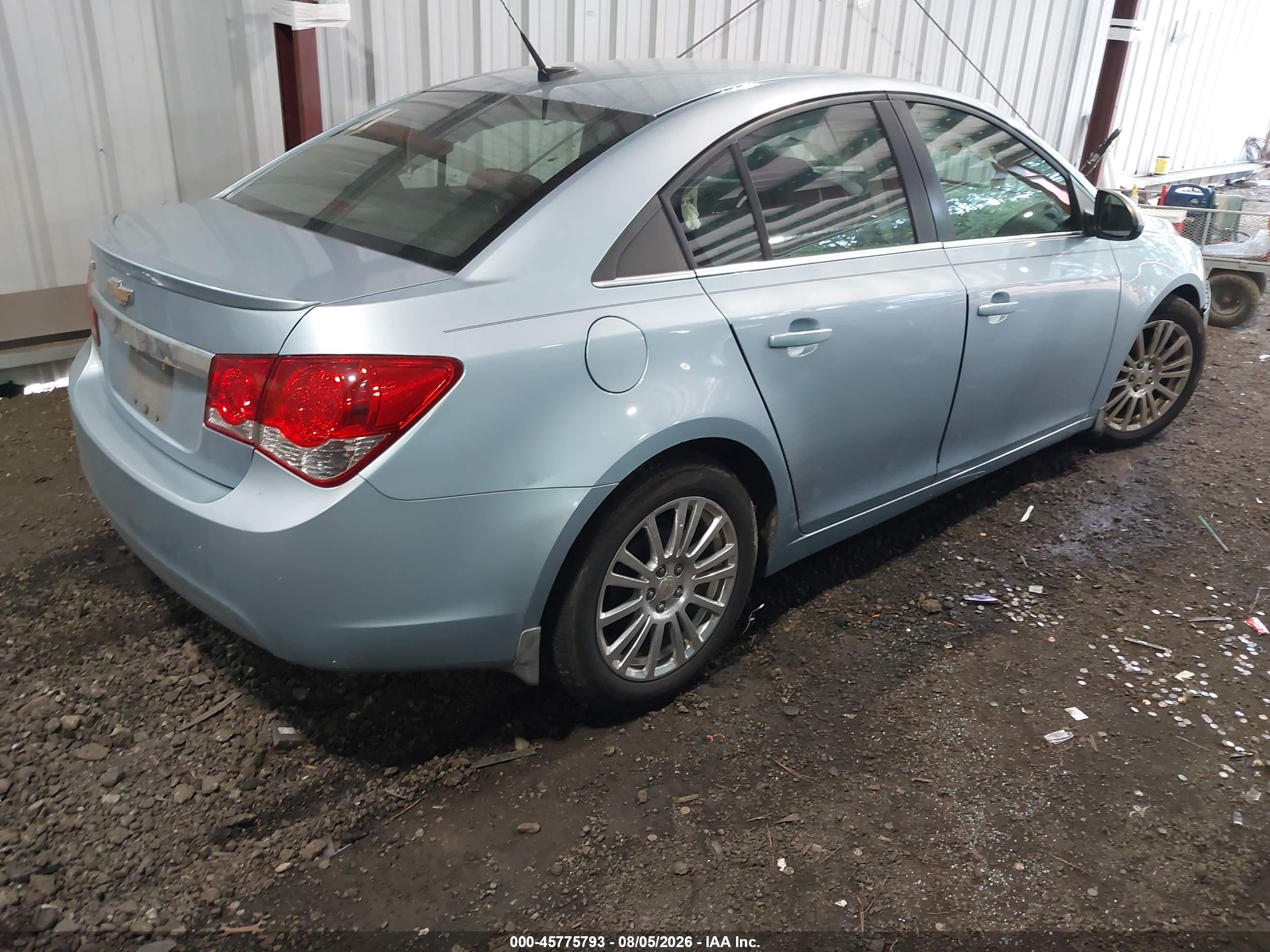2011 Chevrolet Cruze Eco Light Blue vin: 1G1PJ5S97B7281401