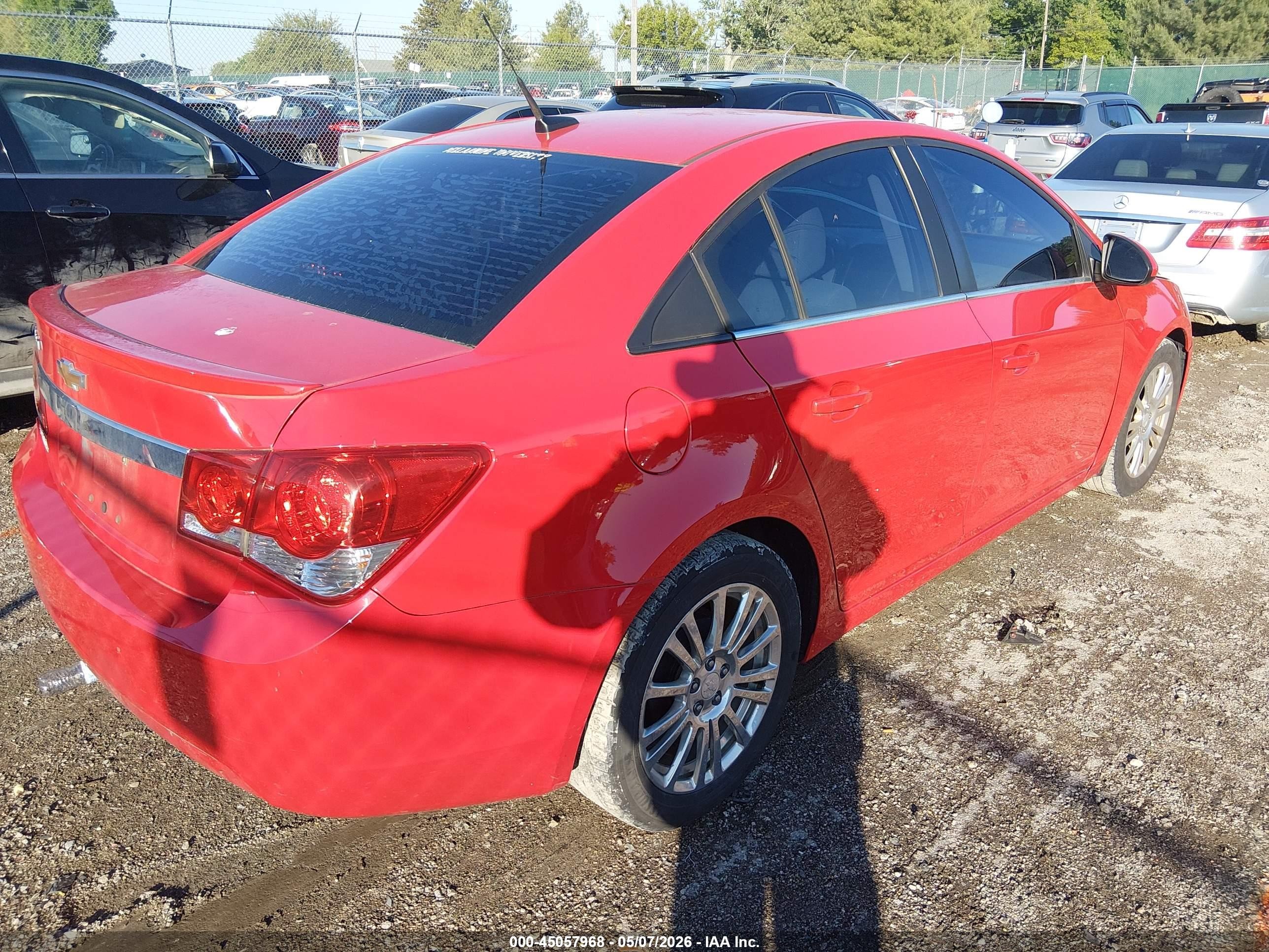 2014 Chevrolet Cruze Eco Manual Красный vin: 1G1PJ5SB0E7149135