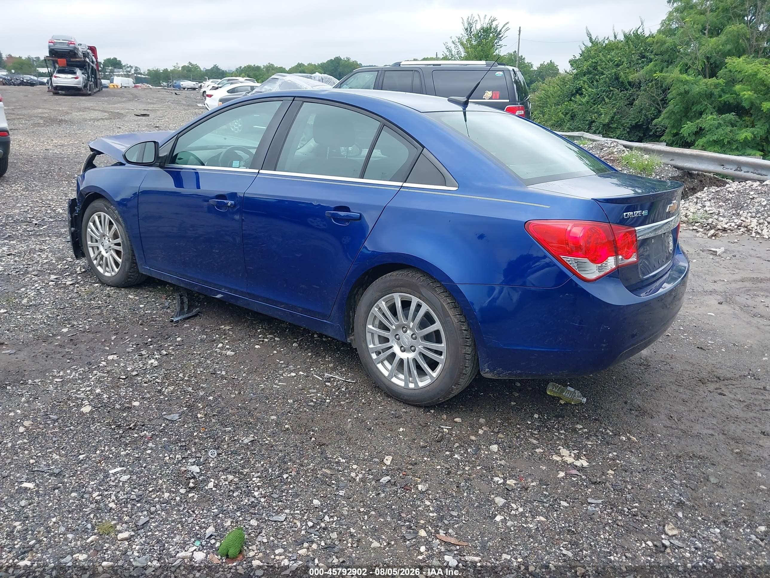 2013 Chevrolet Cruze Eco Manual Blue vin: 1G1PJ5SB2D7126096