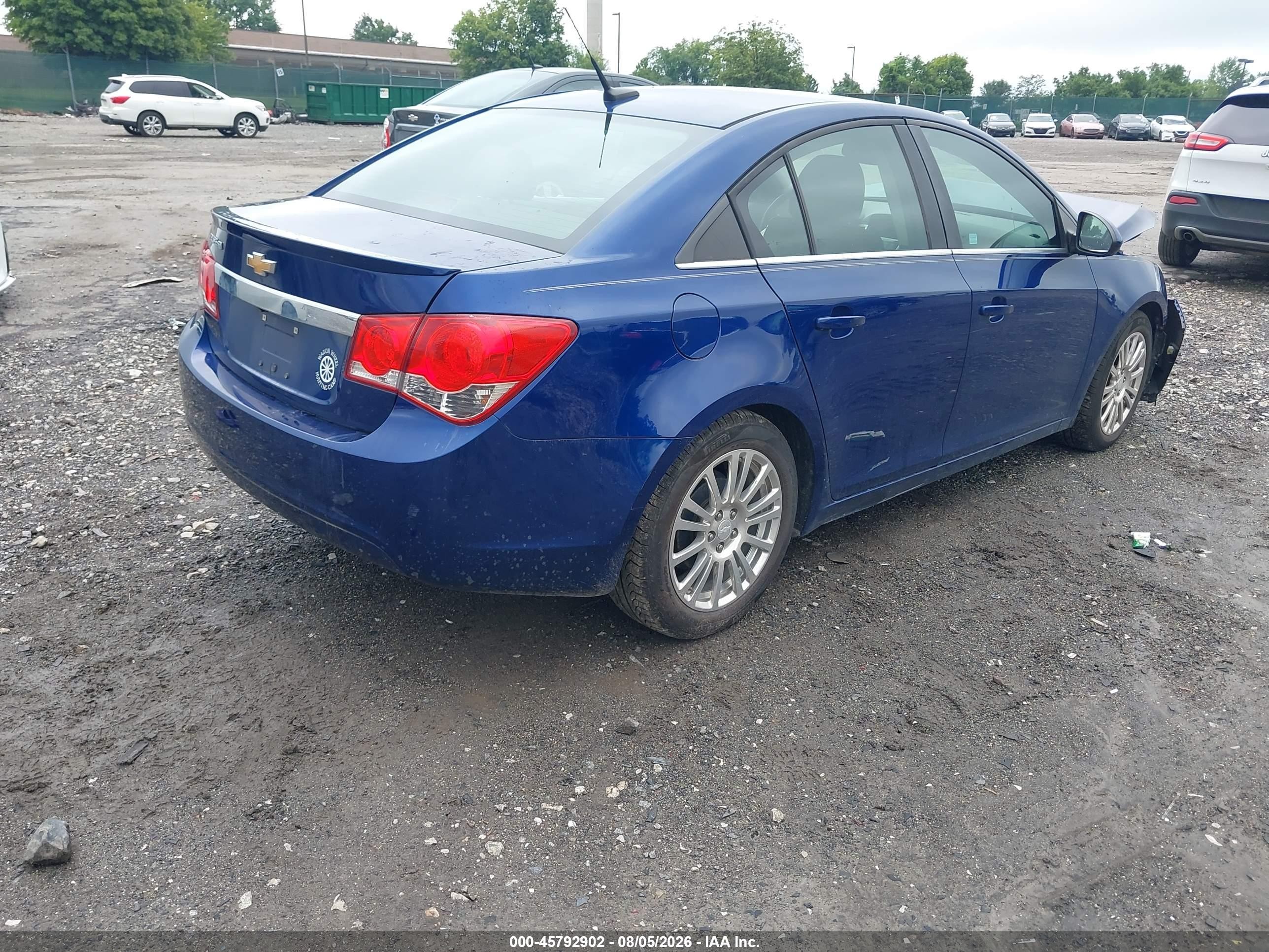 2013 Chevrolet Cruze Eco Manual Blue vin: 1G1PJ5SB2D7126096