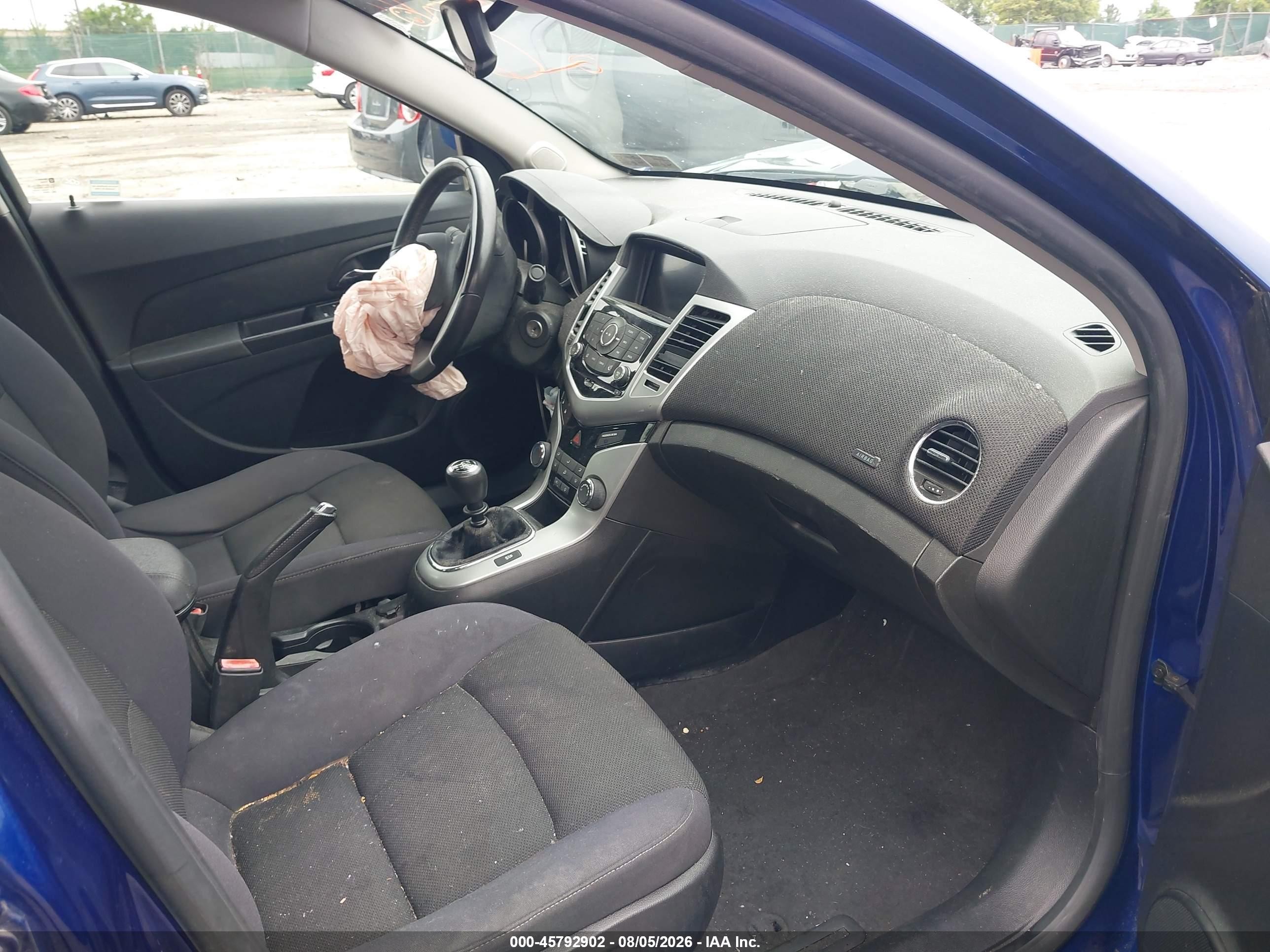 2013 Chevrolet Cruze Eco Manual Blue vin: 1G1PJ5SB2D7126096