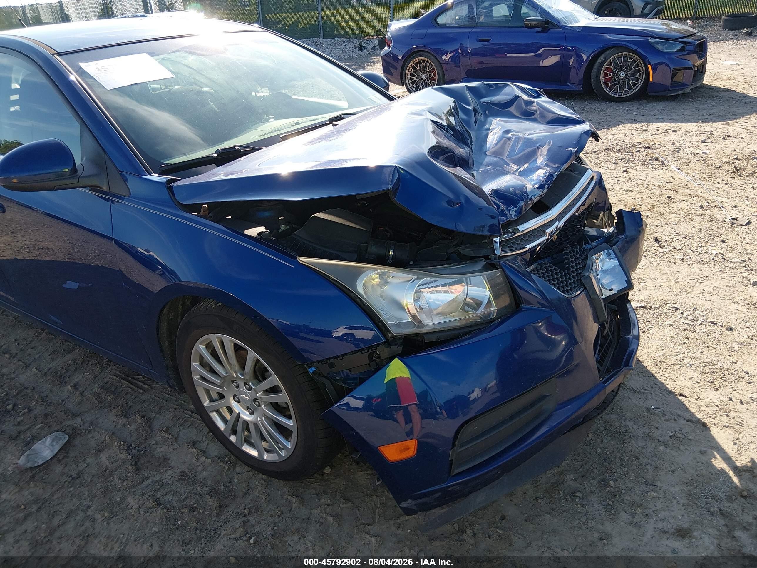 2013 Chevrolet Cruze Eco Manual Blue vin: 1G1PJ5SB2D7126096