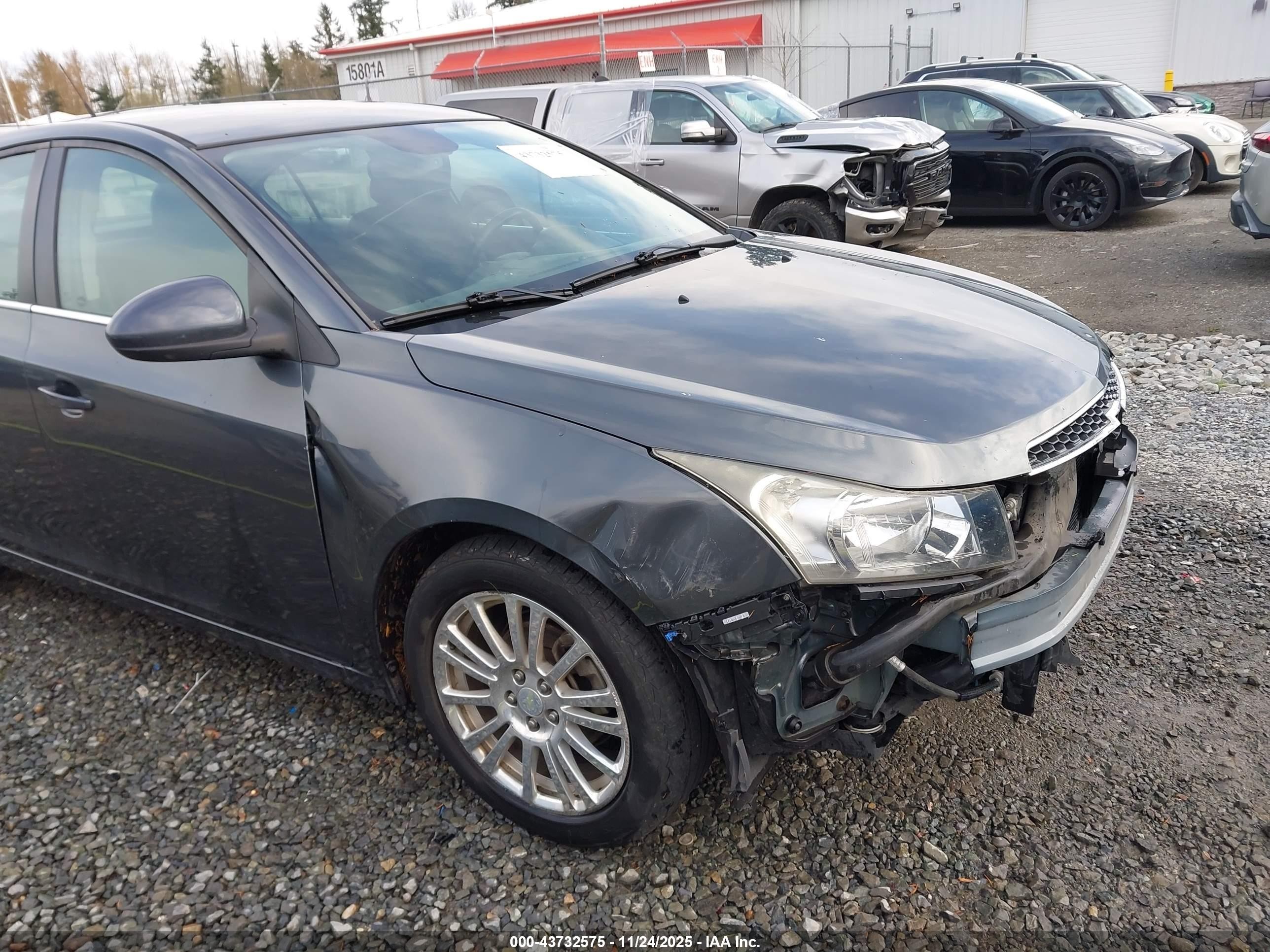 2013 Chevrolet Cruze Eco Manual Gray vin: 1G1PJ5SB6D7169534