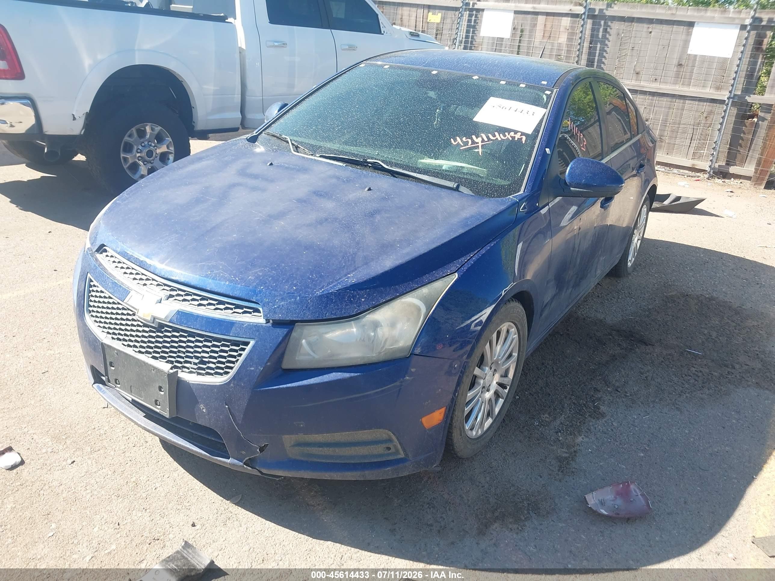 2013 Chevrolet Cruze Eco Manual Blue vin: 1G1PJ5SB8D7121565