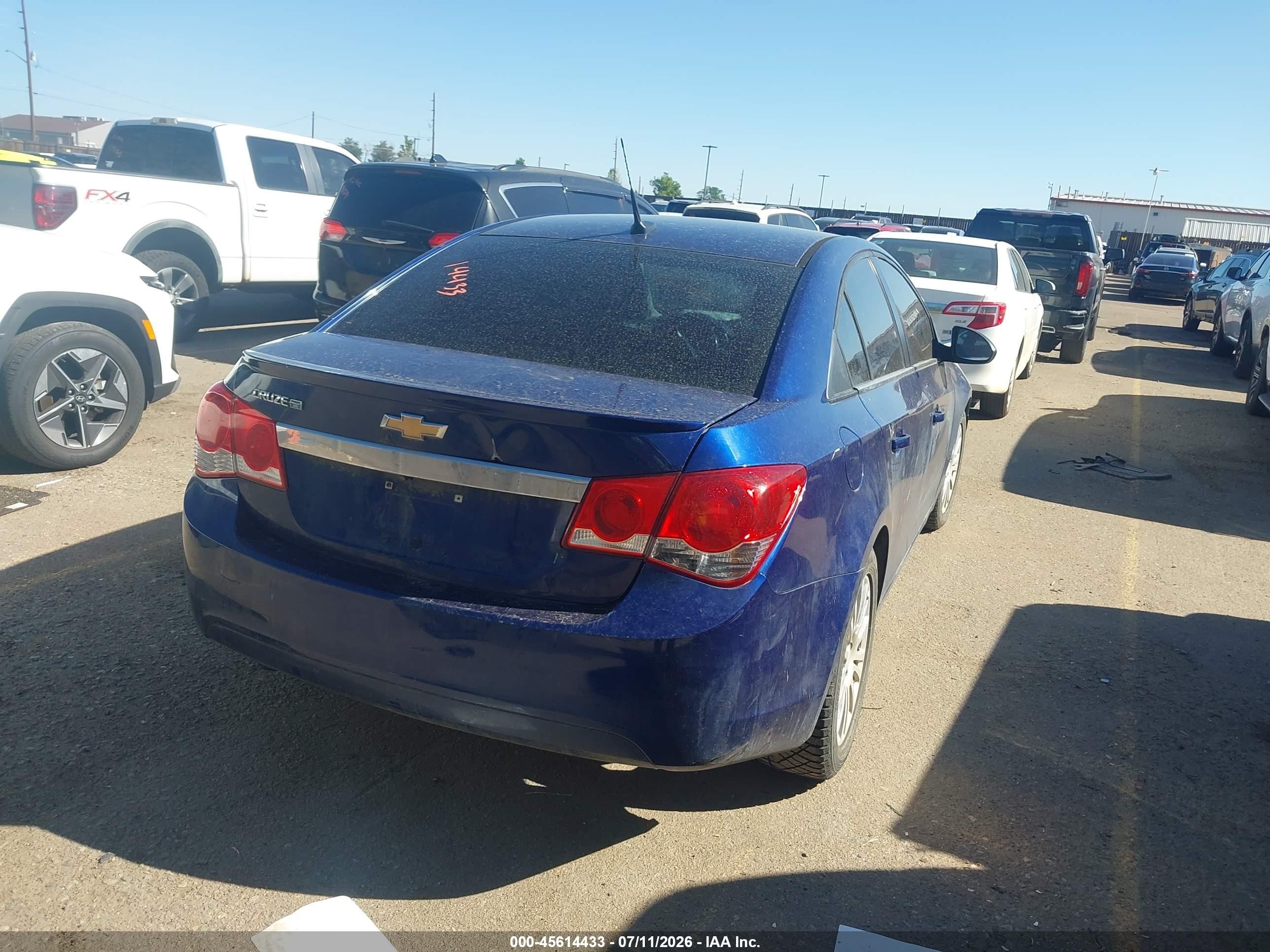 2013 Chevrolet Cruze Eco Manual Blue vin: 1G1PJ5SB8D7121565
