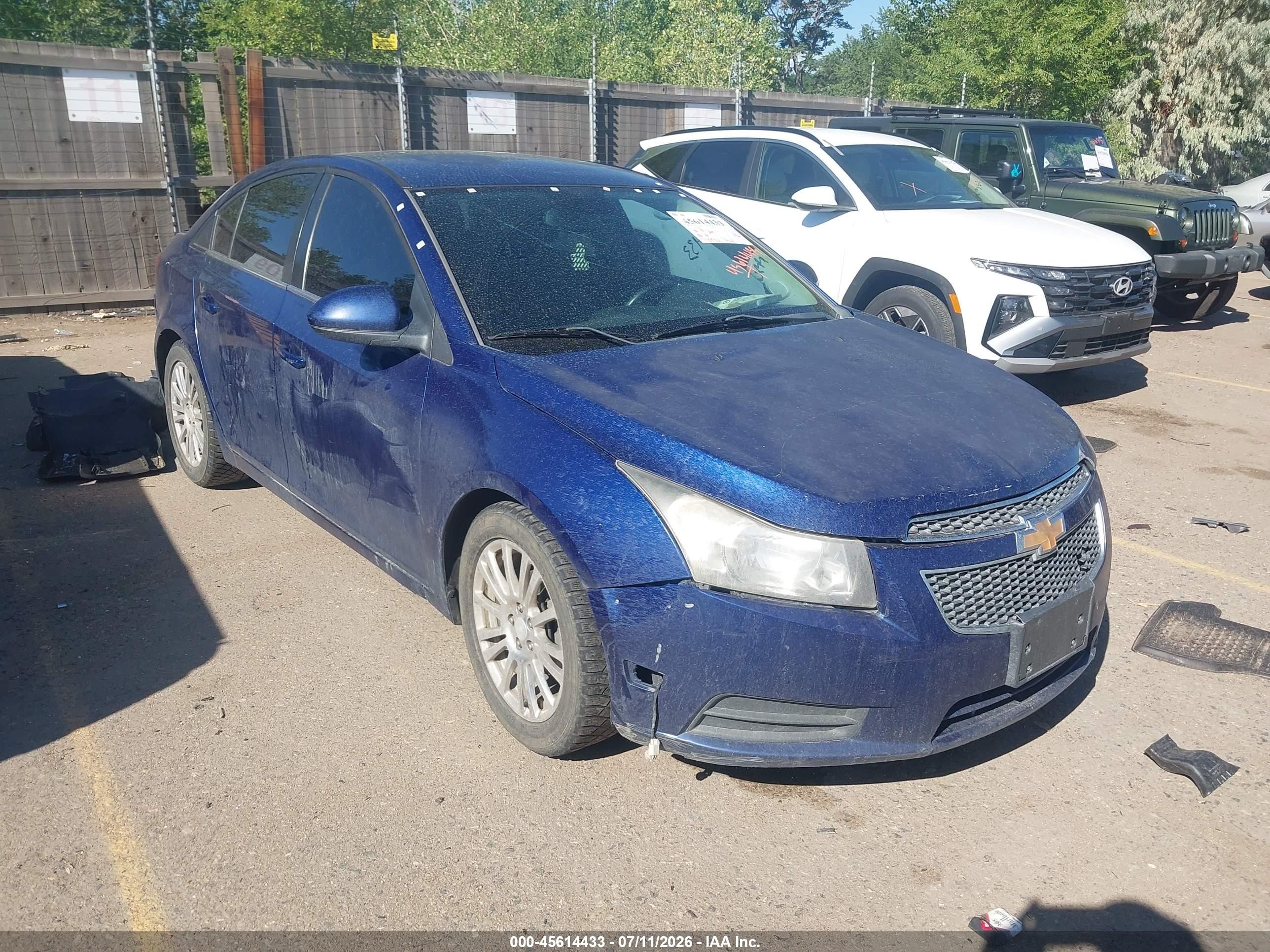 2013 Chevrolet Cruze Eco Manual Blue vin: 1G1PJ5SB8D7121565