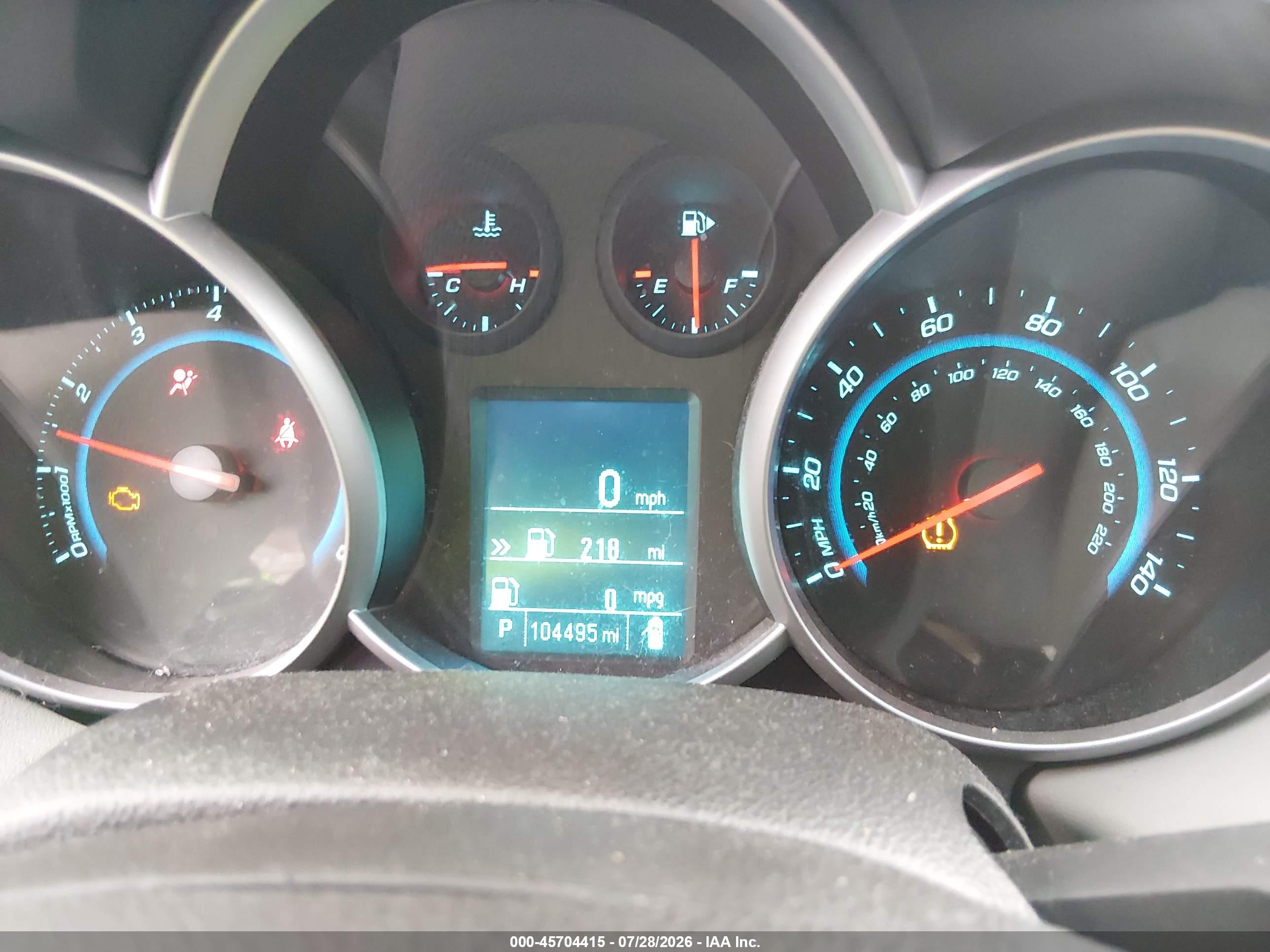 2012 Chevrolet Cruze Eco Blue vin: 1G1PJ5SC1C7127361