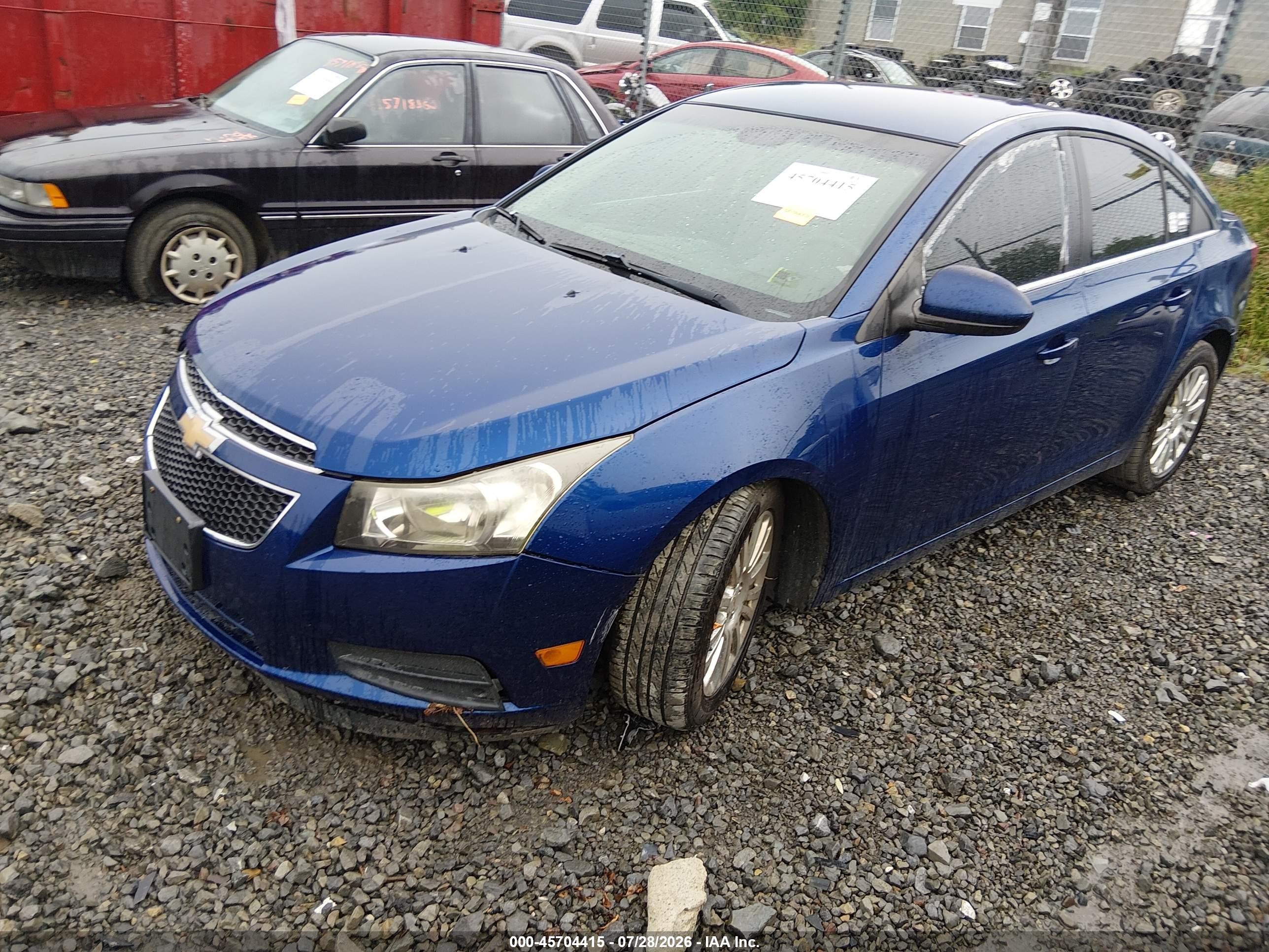2012 Chevrolet Cruze Eco Blue vin: 1G1PJ5SC1C7127361