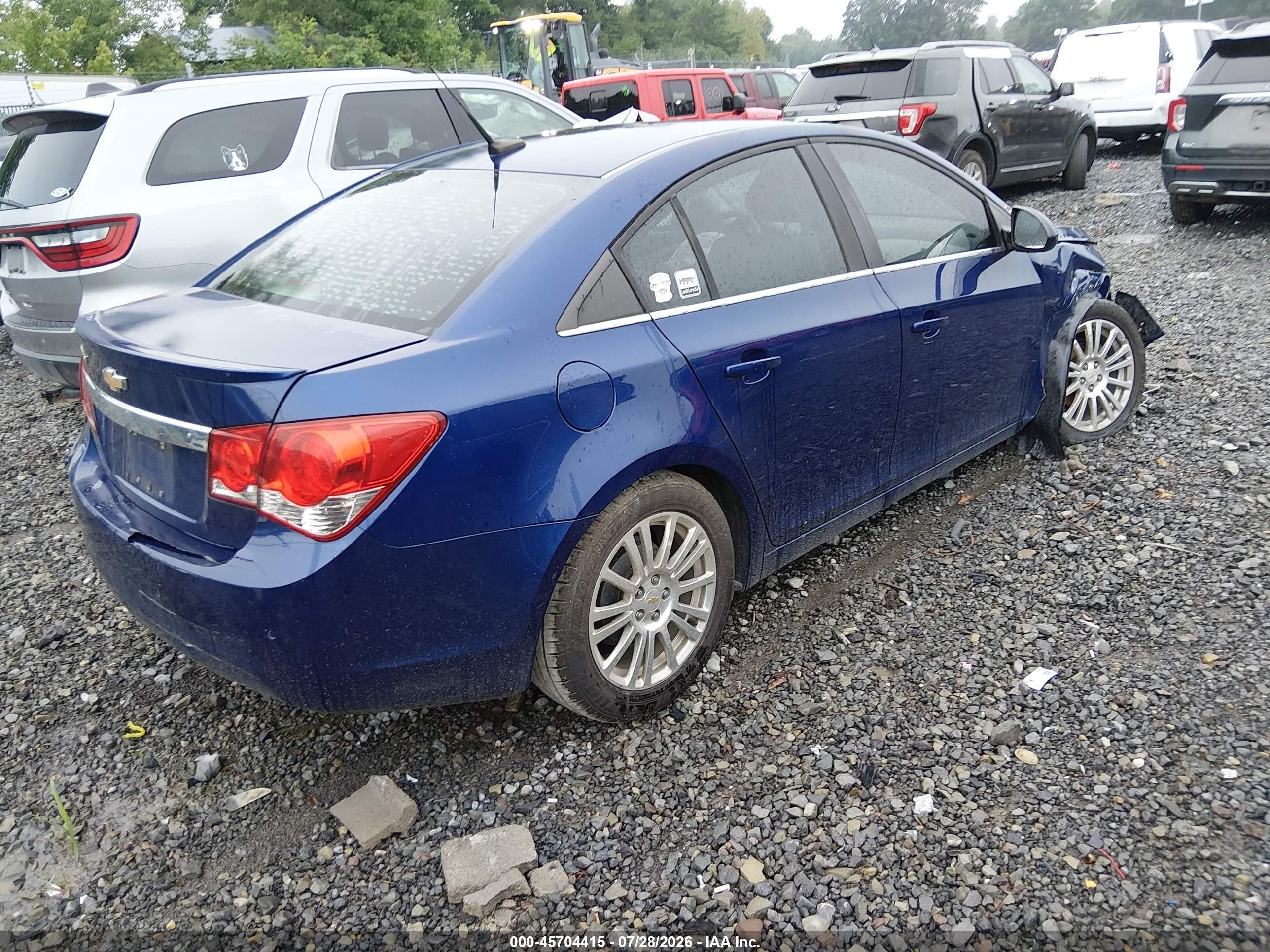 2012 Chevrolet Cruze Eco Blue vin: 1G1PJ5SC1C7127361