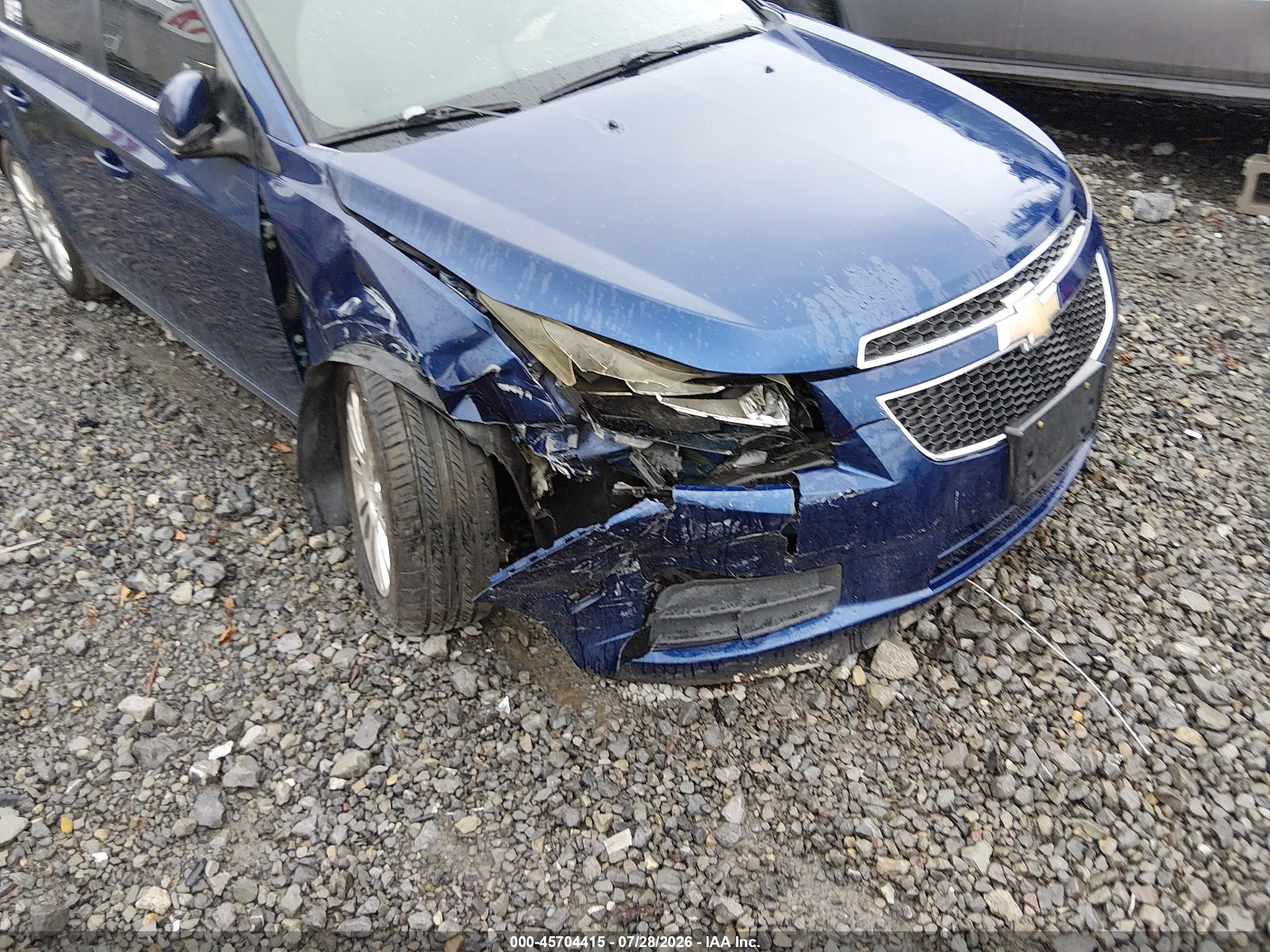 2012 Chevrolet Cruze Eco Blue vin: 1G1PJ5SC1C7127361