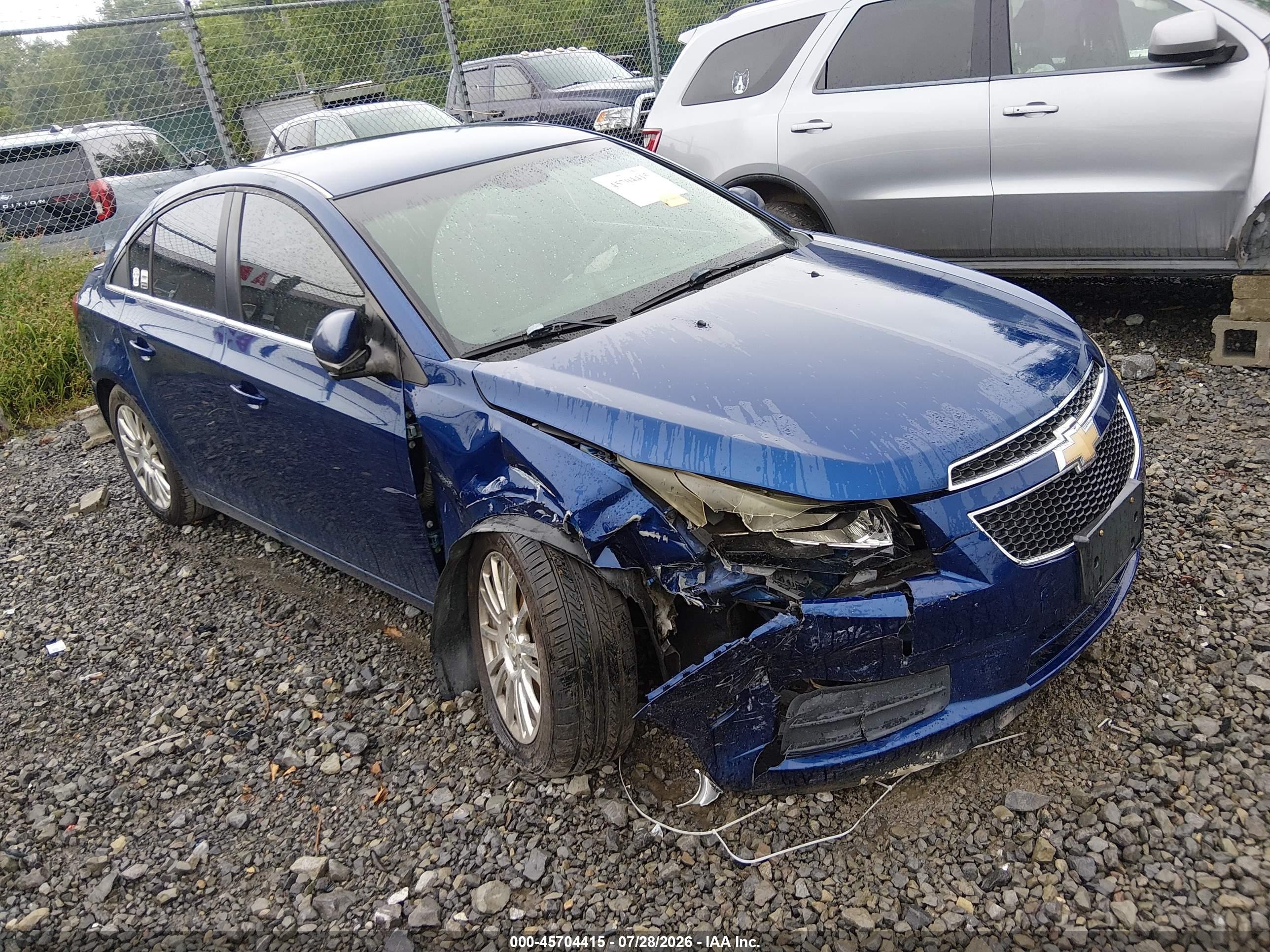 2012 Chevrolet Cruze Eco Blue vin: 1G1PJ5SC1C7127361