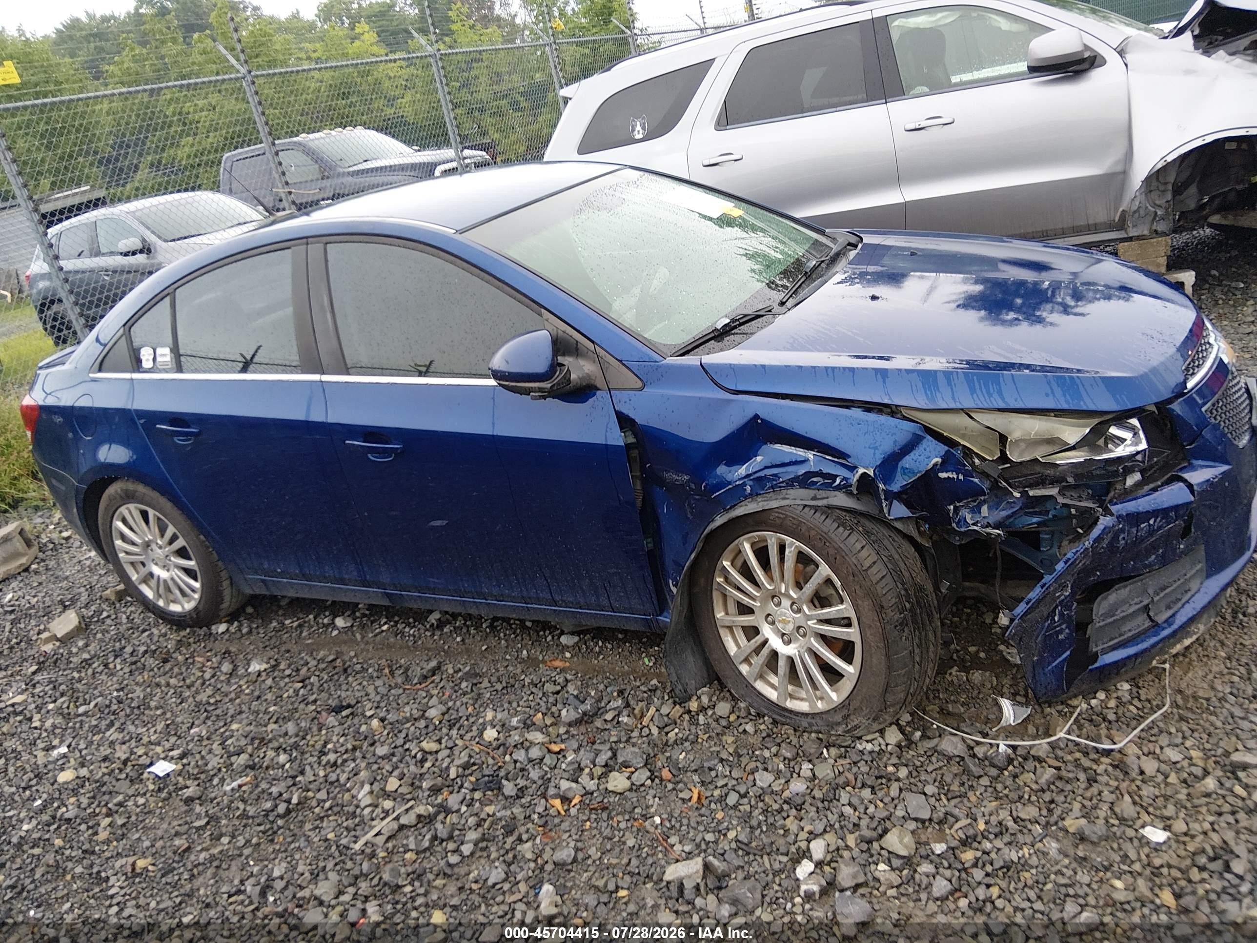 2012 Chevrolet Cruze Eco Blue vin: 1G1PJ5SC1C7127361