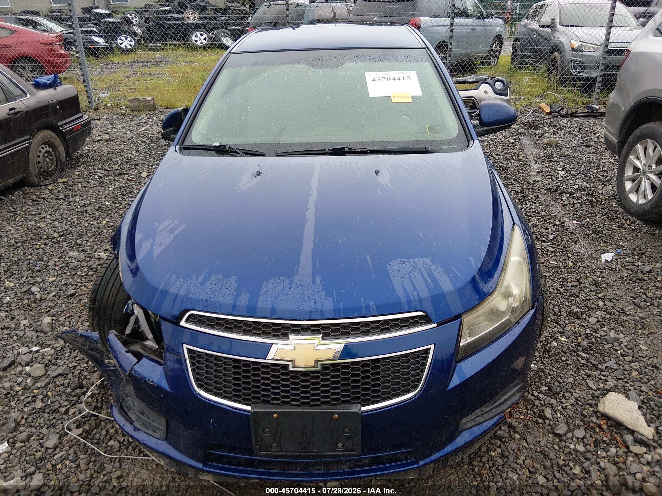 2012 Chevrolet Cruze Eco Blue vin: 1G1PJ5SC1C7127361
