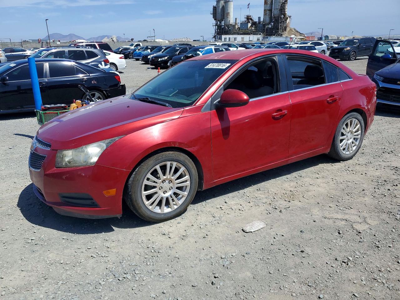 2012 Chevrolet Cruze Eco Burgundy vin: 1G1PJ5SC1C7260735