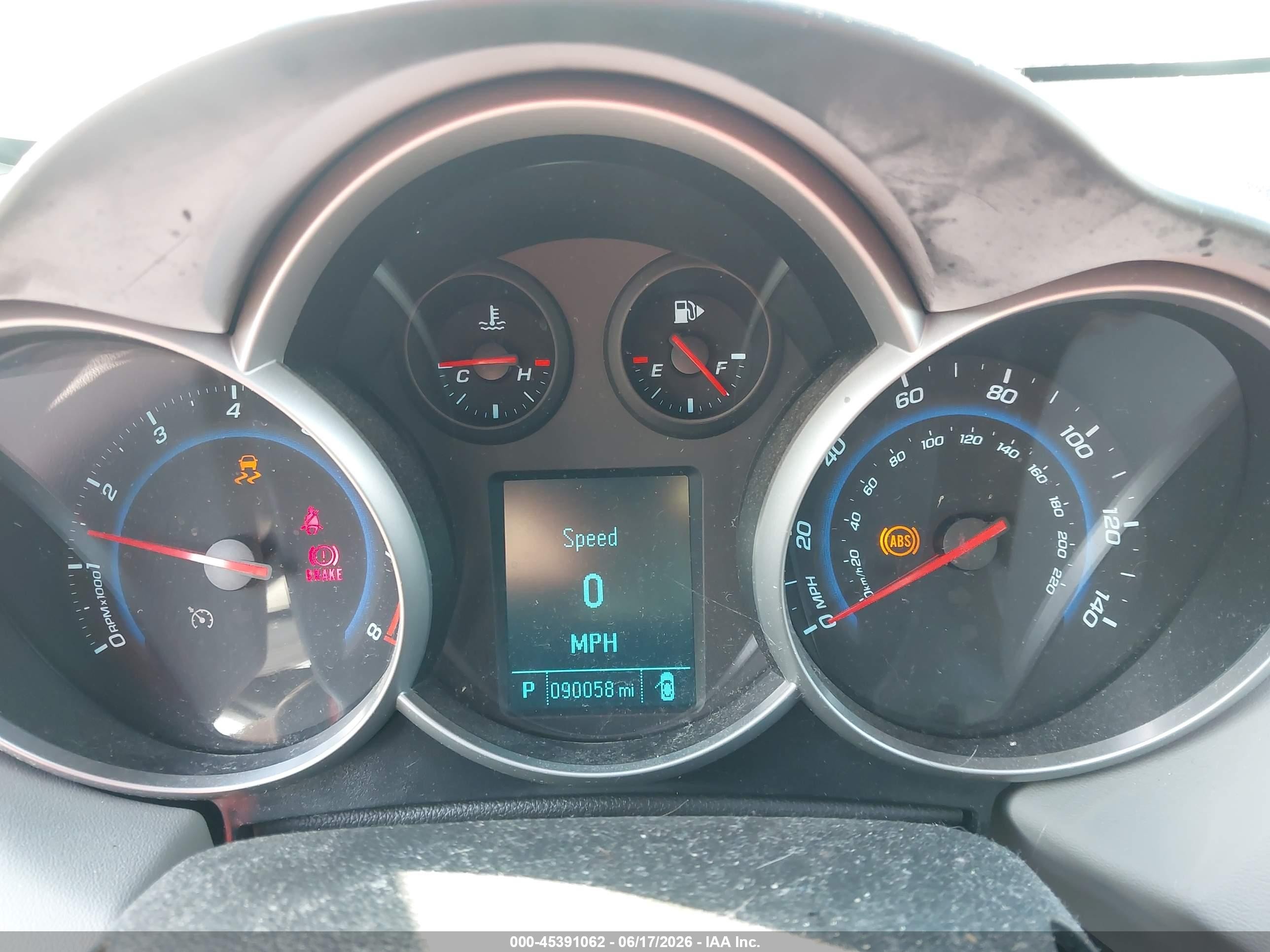 2012 Chevrolet Cruze Eco Silver vin: 1G1PJ5SC1C7282749