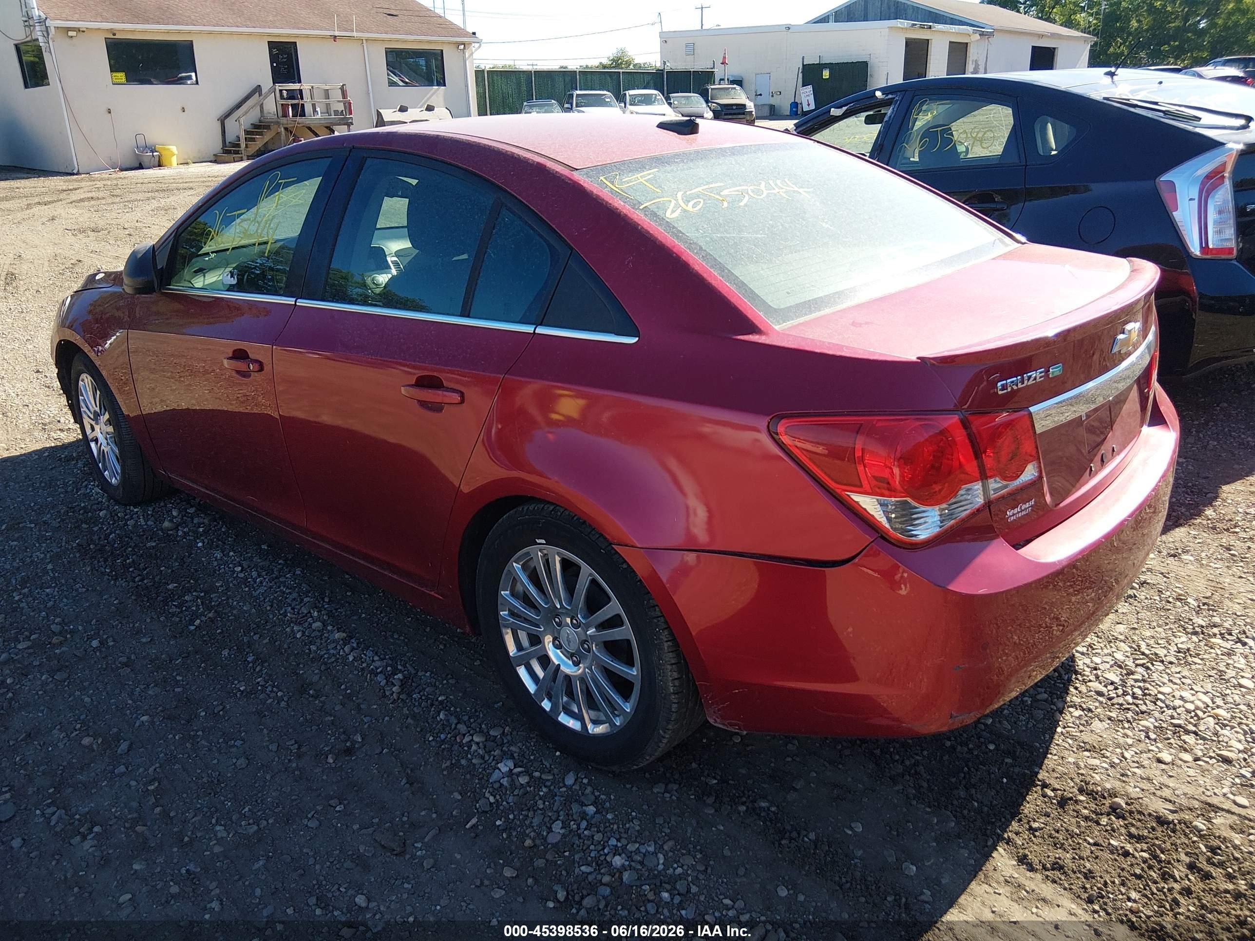 2012 Chevrolet Cruze Eco Red vin: 1G1PJ5SC2C7191635