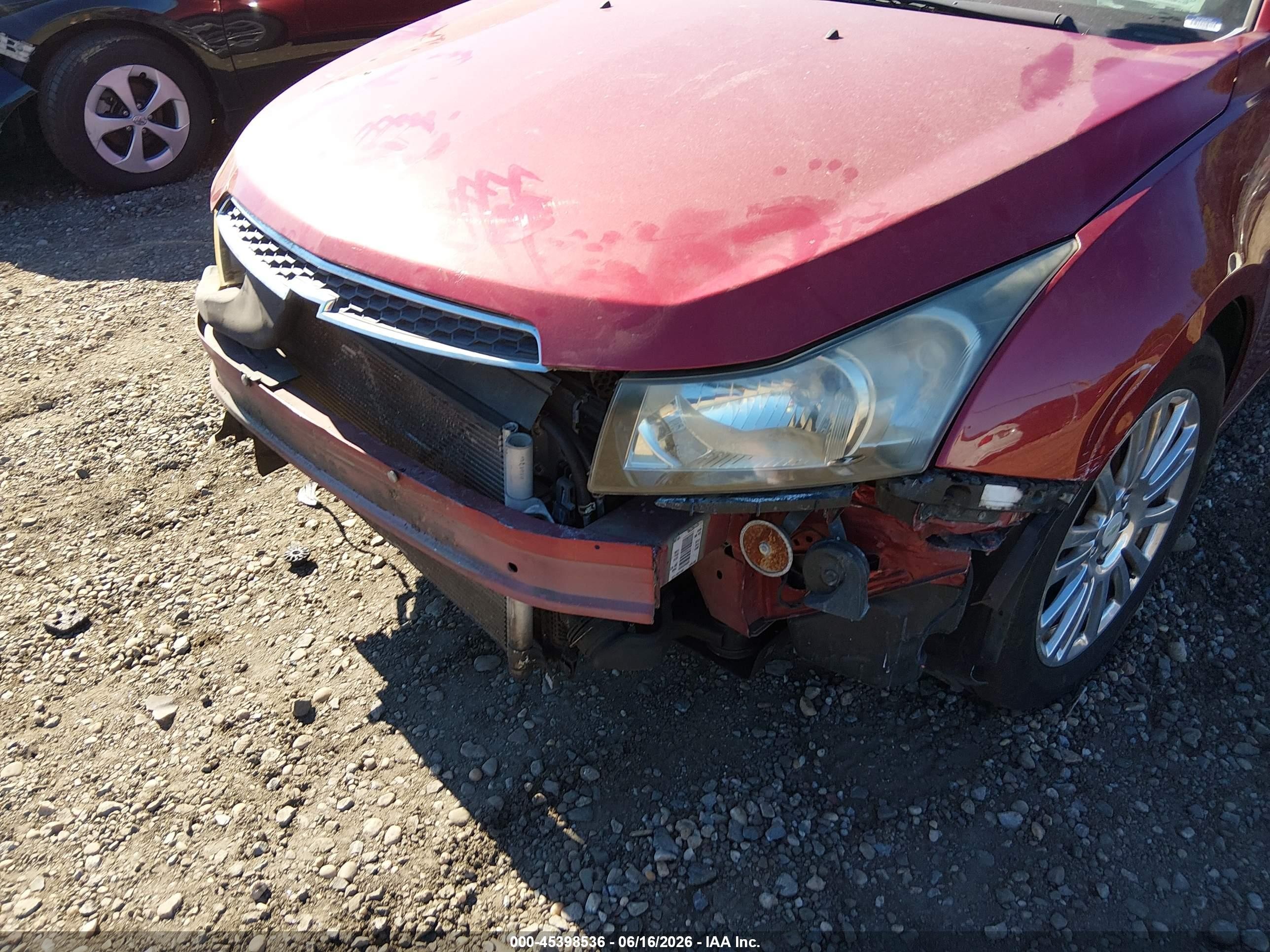 2012 Chevrolet Cruze Eco Red vin: 1G1PJ5SC2C7191635