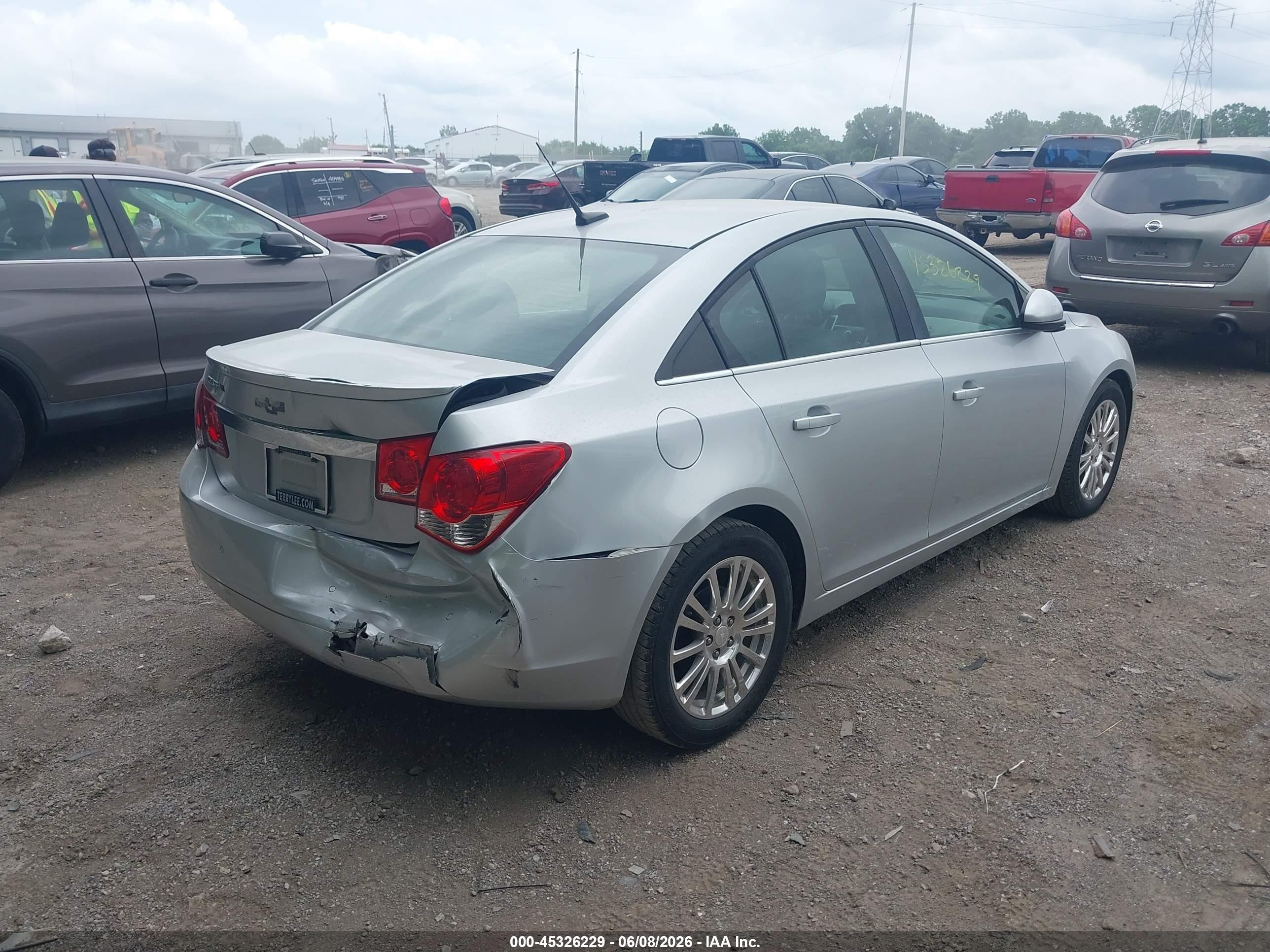2012 Chevrolet Cruze Eco Silver vin: 1G1PJ5SC2C7409685