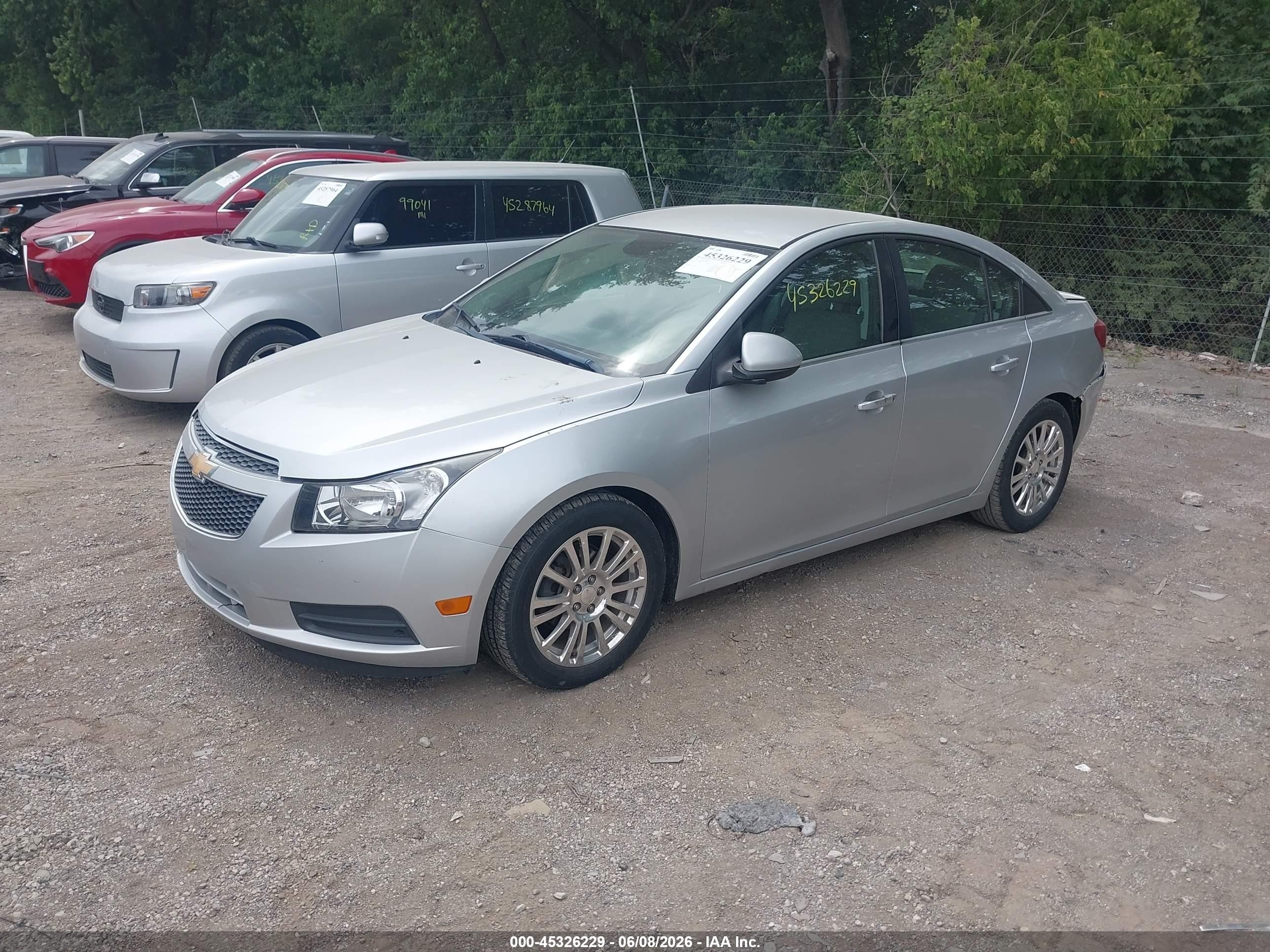 2012 Chevrolet Cruze Eco Silver vin: 1G1PJ5SC2C7409685