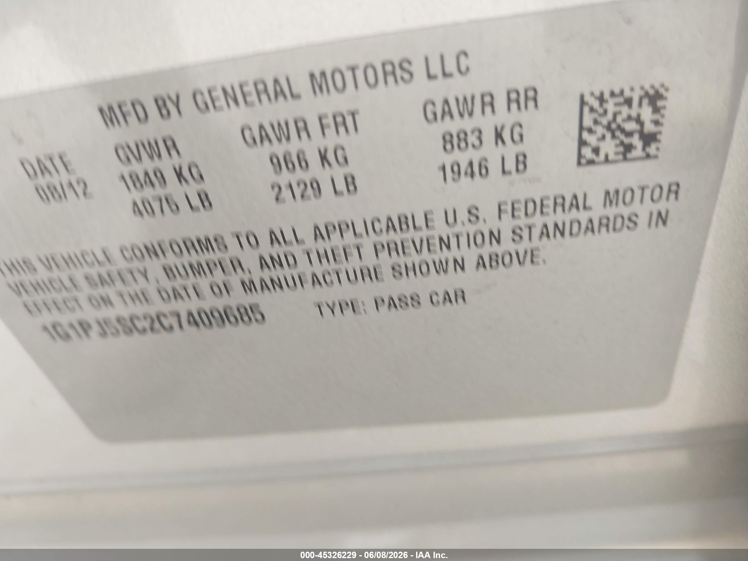 2012 Chevrolet Cruze Eco Silver vin: 1G1PJ5SC2C7409685