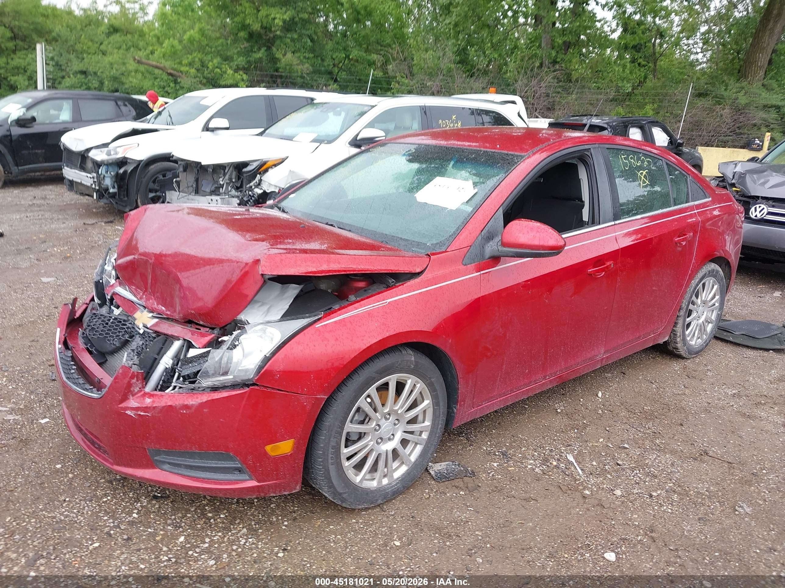 2012 Chevrolet Cruze Eco Red vin: 1G1PJ5SC3C7158627