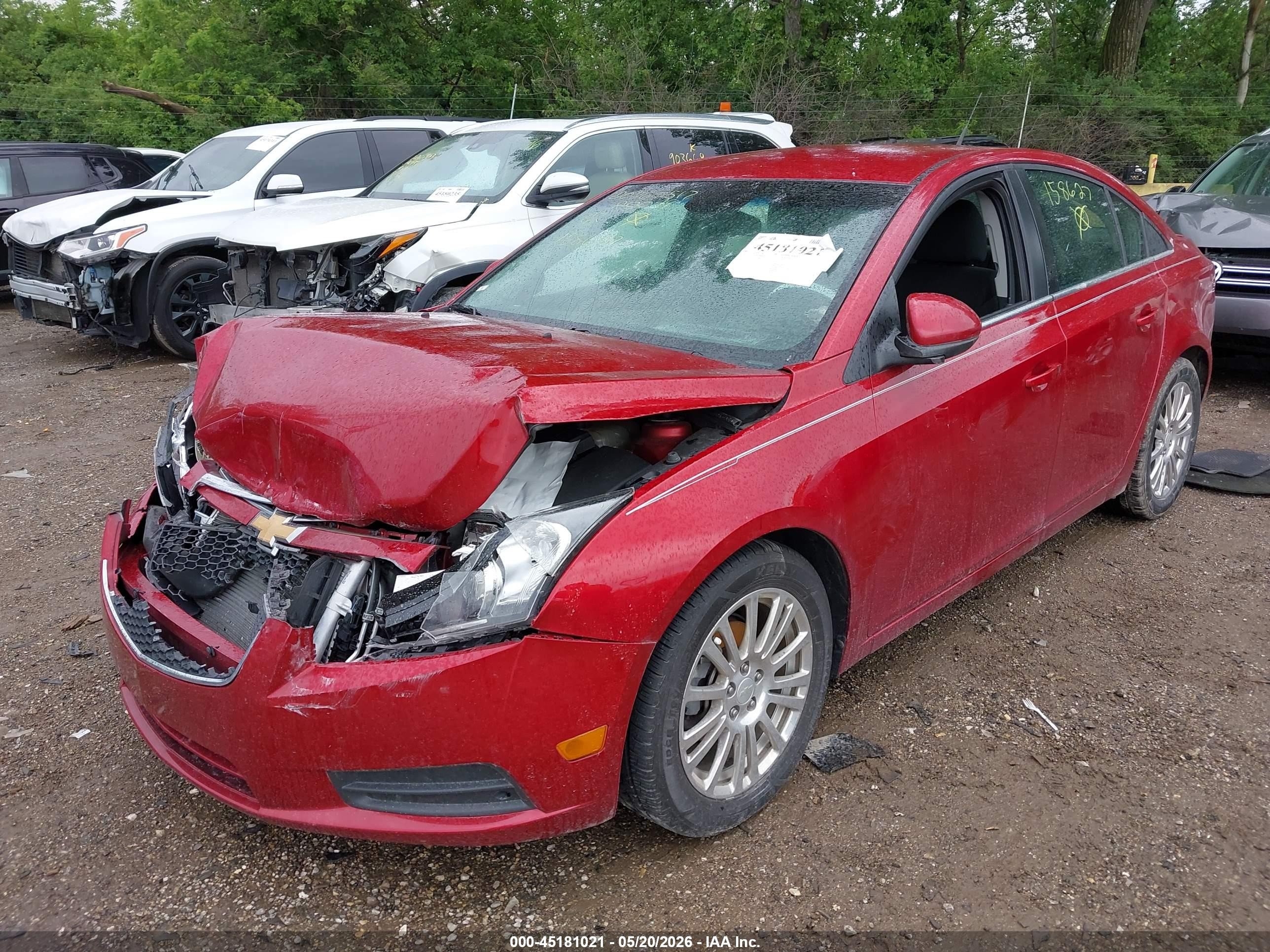 2012 Chevrolet Cruze Eco Red vin: 1G1PJ5SC3C7158627