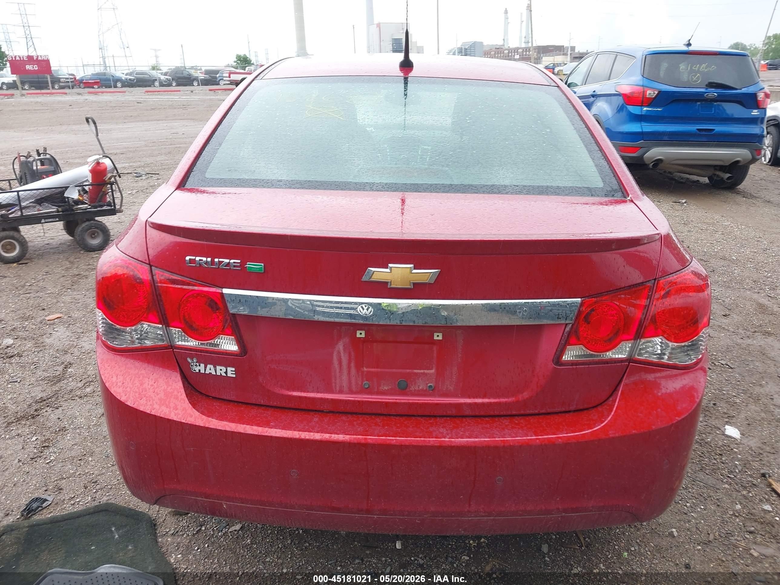 2012 Chevrolet Cruze Eco Red vin: 1G1PJ5SC3C7158627