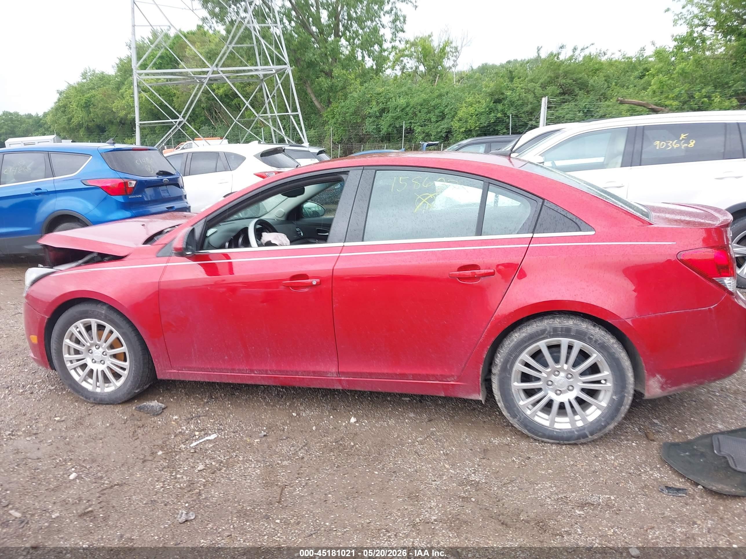 2012 Chevrolet Cruze Eco Red vin: 1G1PJ5SC3C7158627