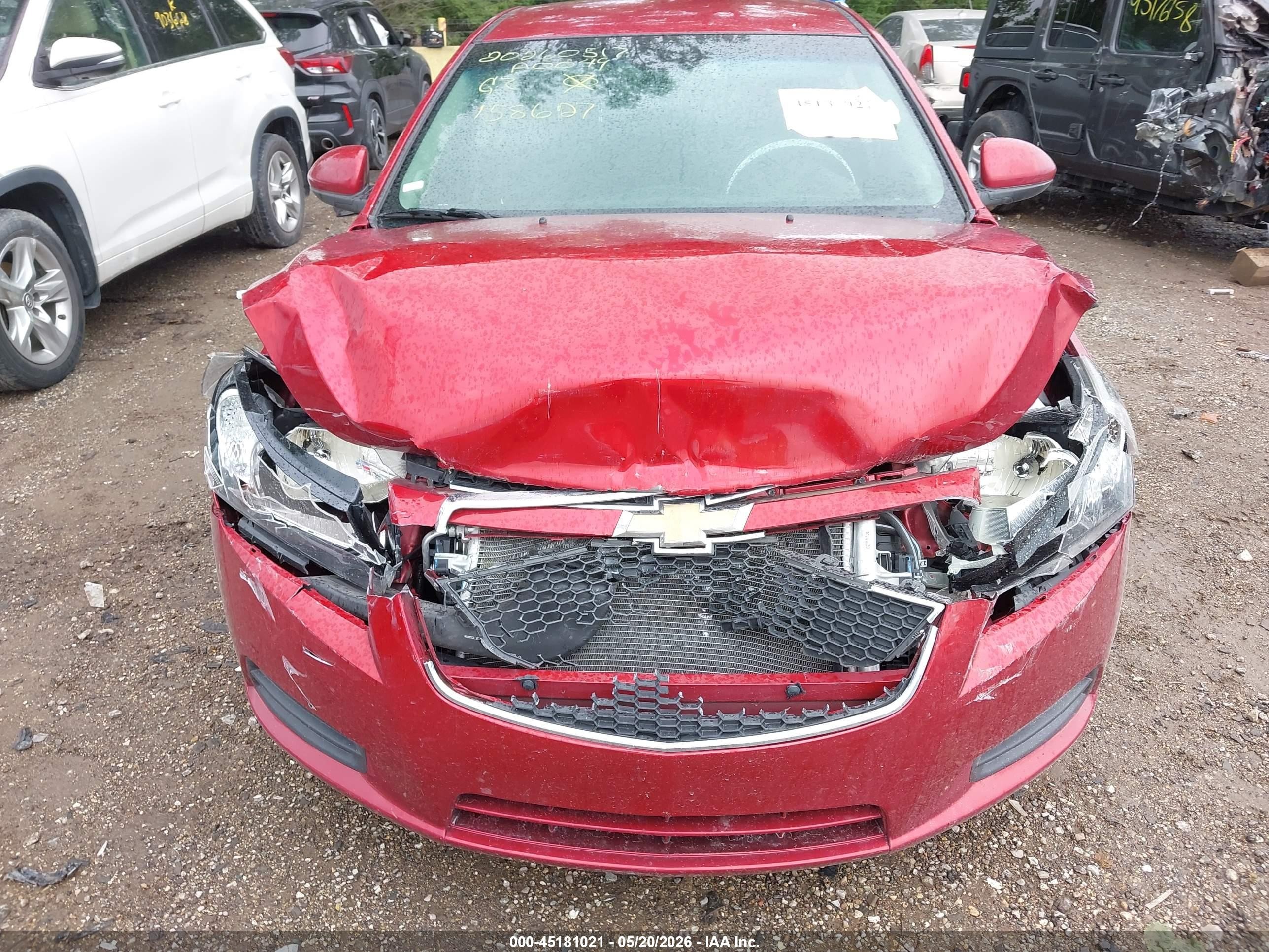 2012 Chevrolet Cruze Eco Red vin: 1G1PJ5SC3C7158627