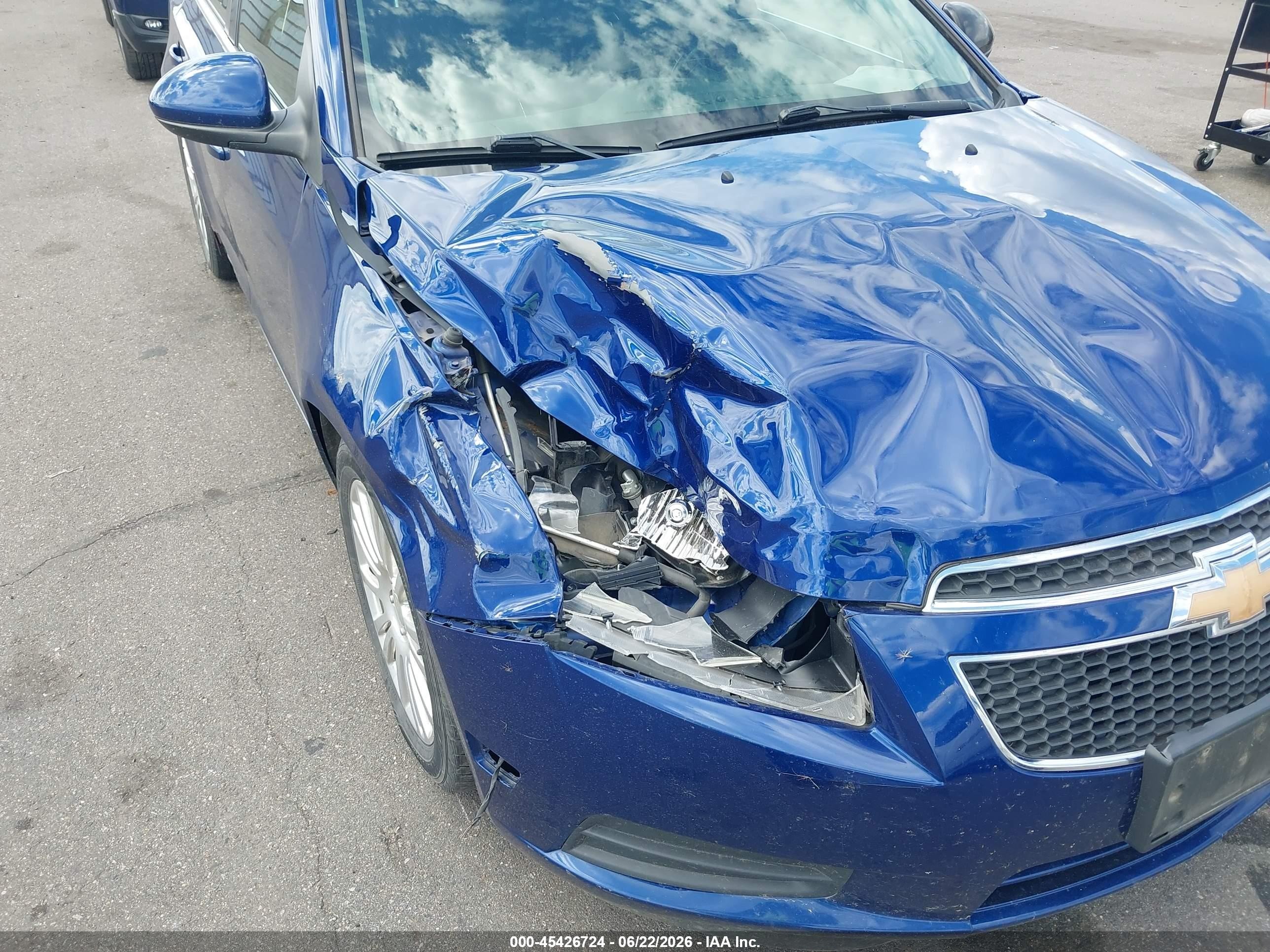 2012 Chevrolet Cruze Eco Blue vin: 1G1PJ5SC3C7289153