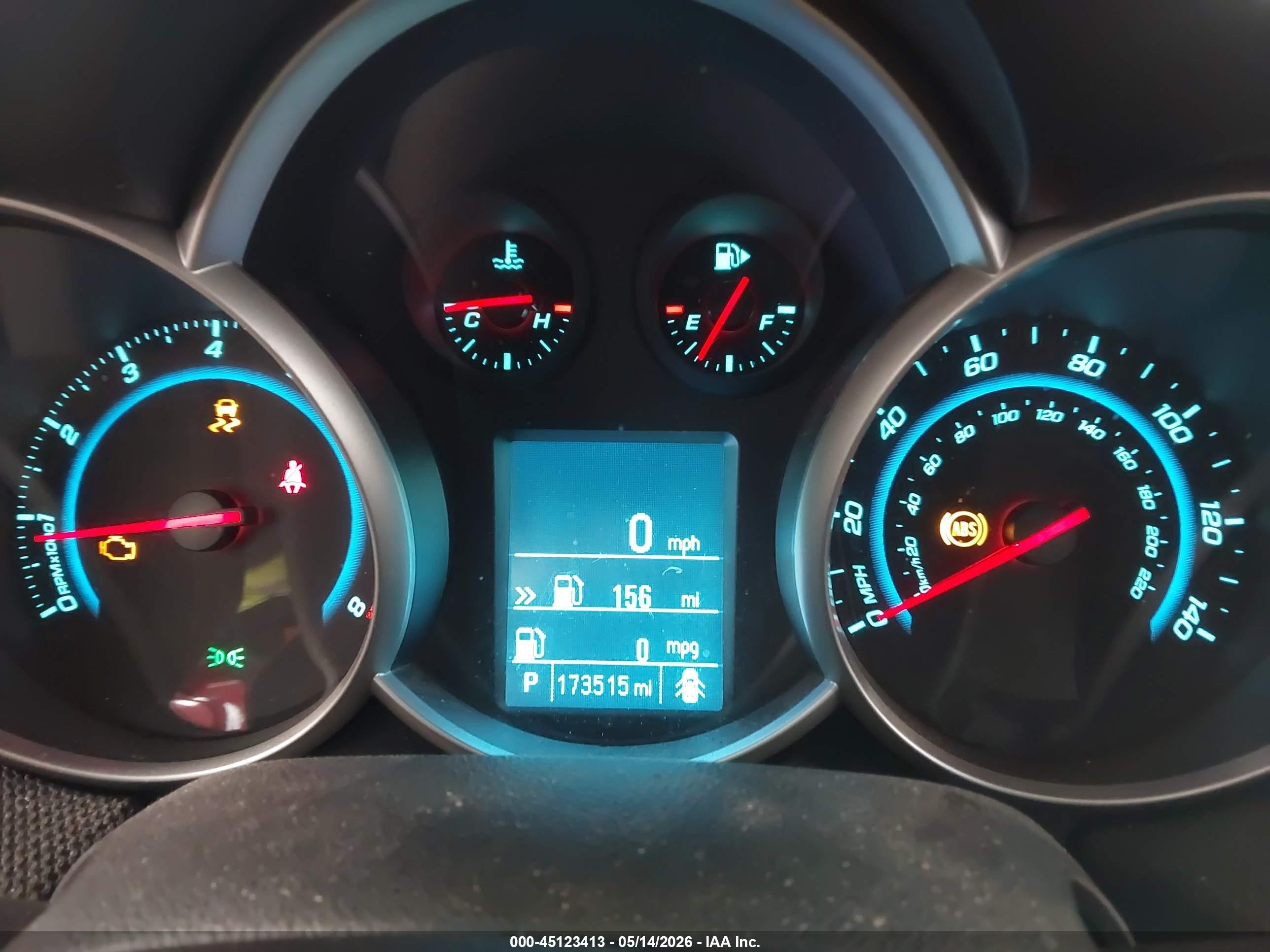2012 Chevrolet Cruze Eco Red vin: 1G1PJ5SC3C7392055