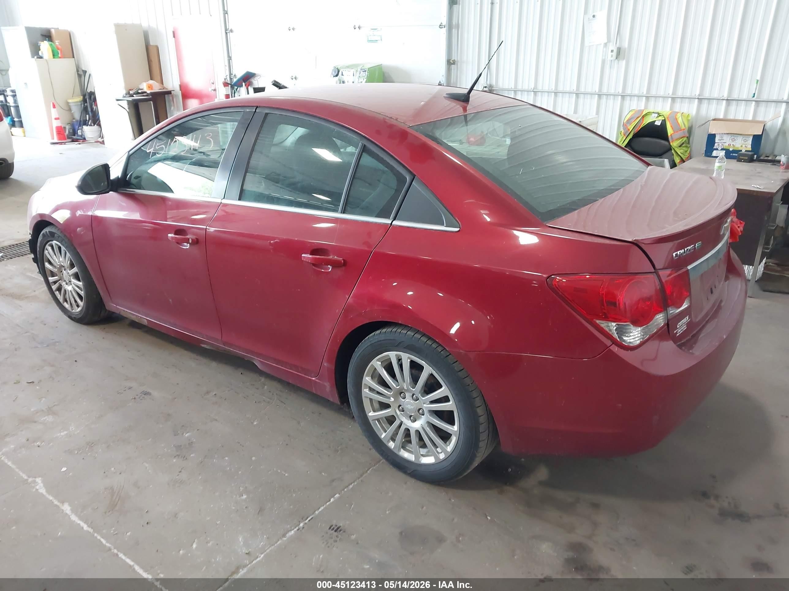 2012 Chevrolet Cruze Eco Red vin: 1G1PJ5SC3C7392055
