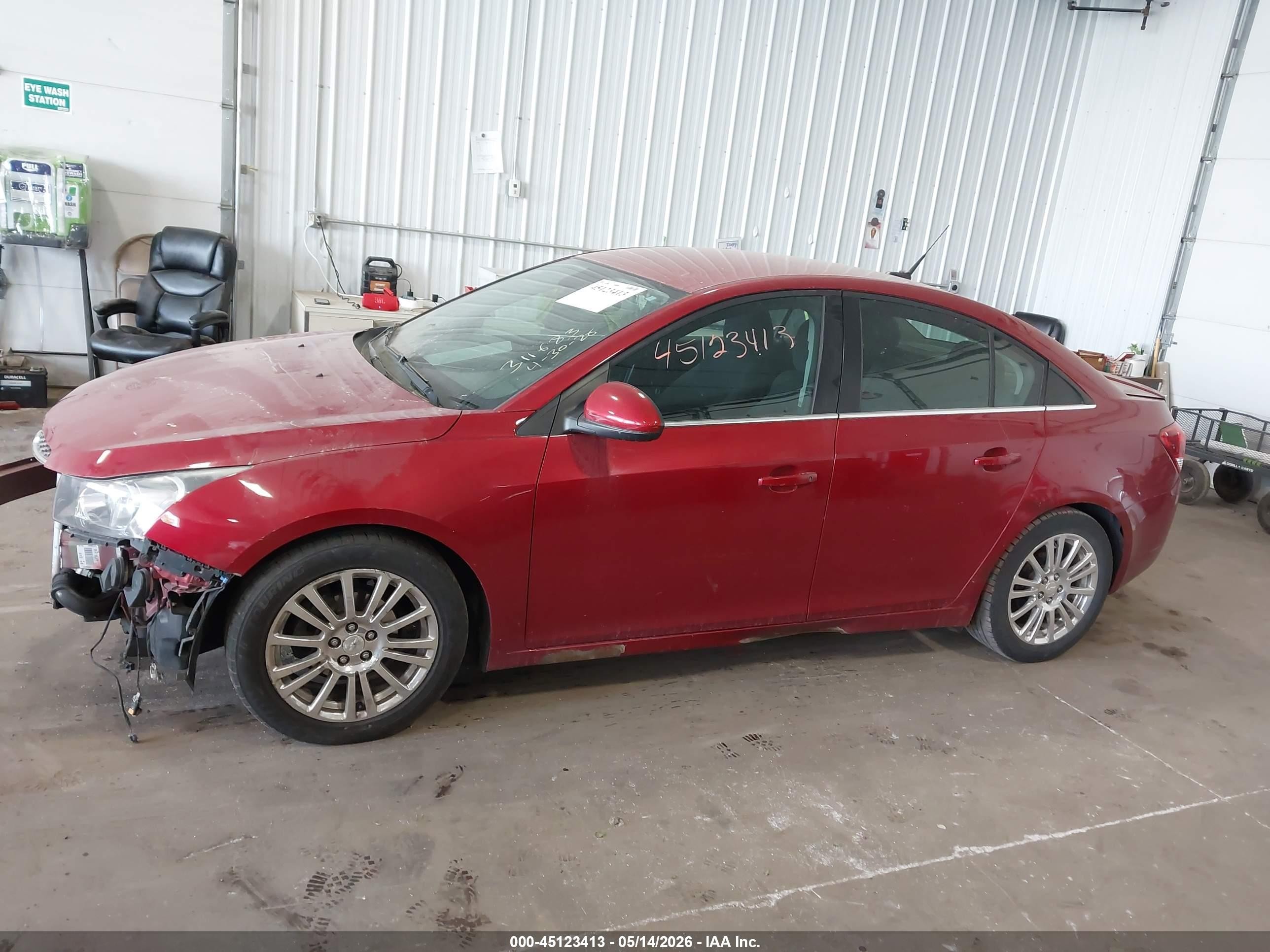 2012 Chevrolet Cruze Eco Red vin: 1G1PJ5SC3C7392055