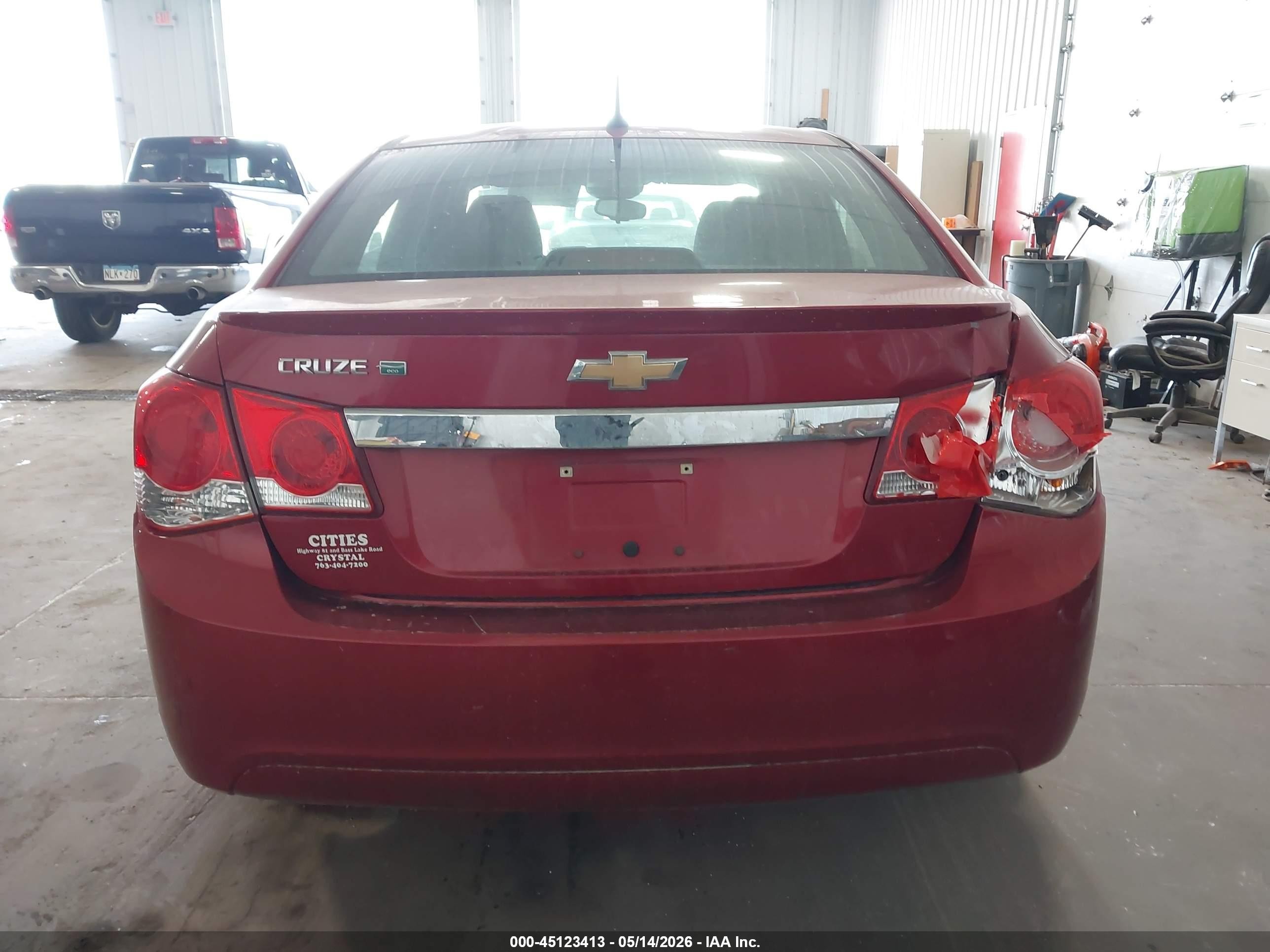 2012 Chevrolet Cruze Eco Red vin: 1G1PJ5SC3C7392055