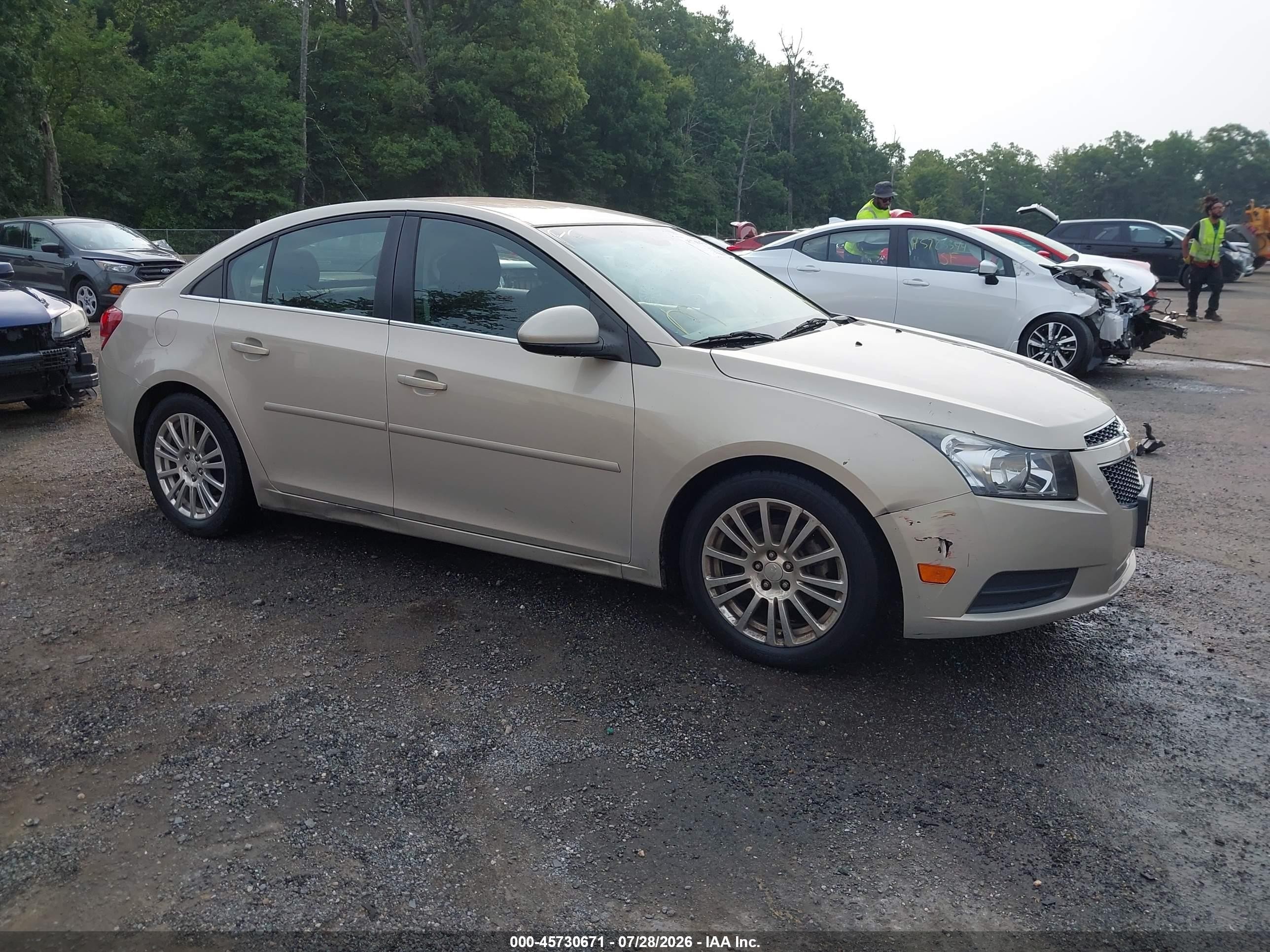 2012 Chevrolet Cruze Eco Beige vin: 1G1PJ5SC4C7185061