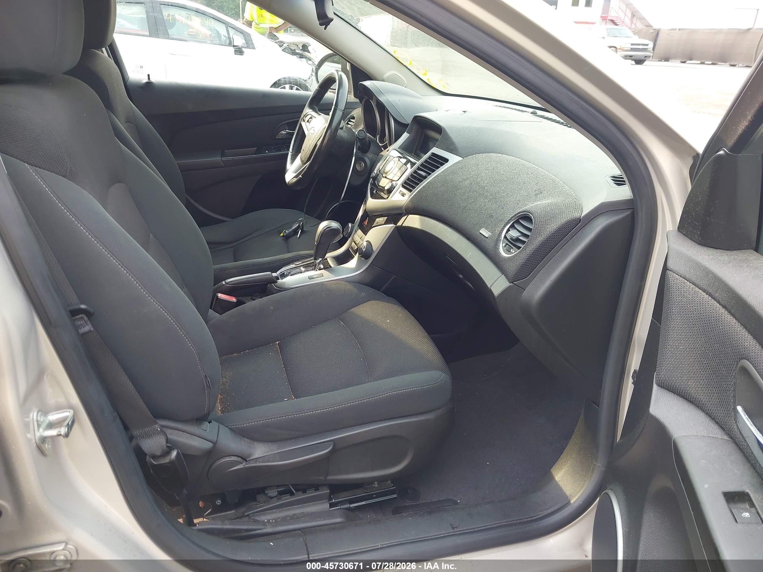2012 Chevrolet Cruze Eco Beige vin: 1G1PJ5SC4C7185061