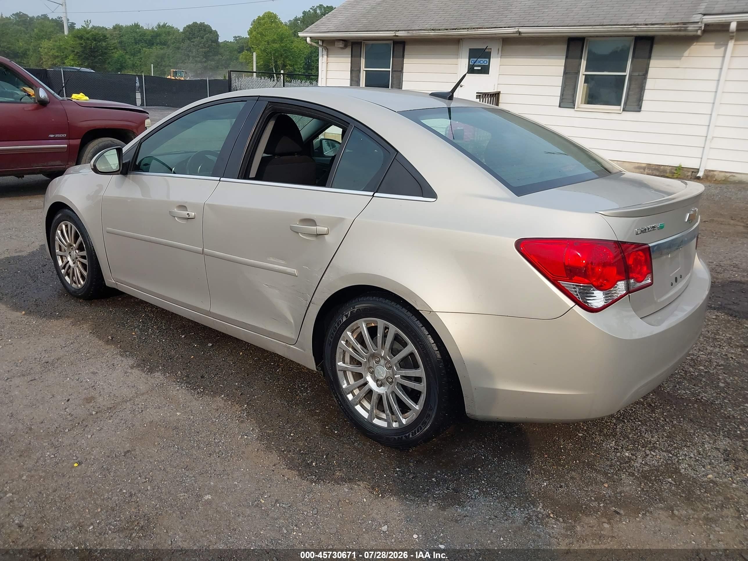 2012 Chevrolet Cruze Eco Beige vin: 1G1PJ5SC4C7185061