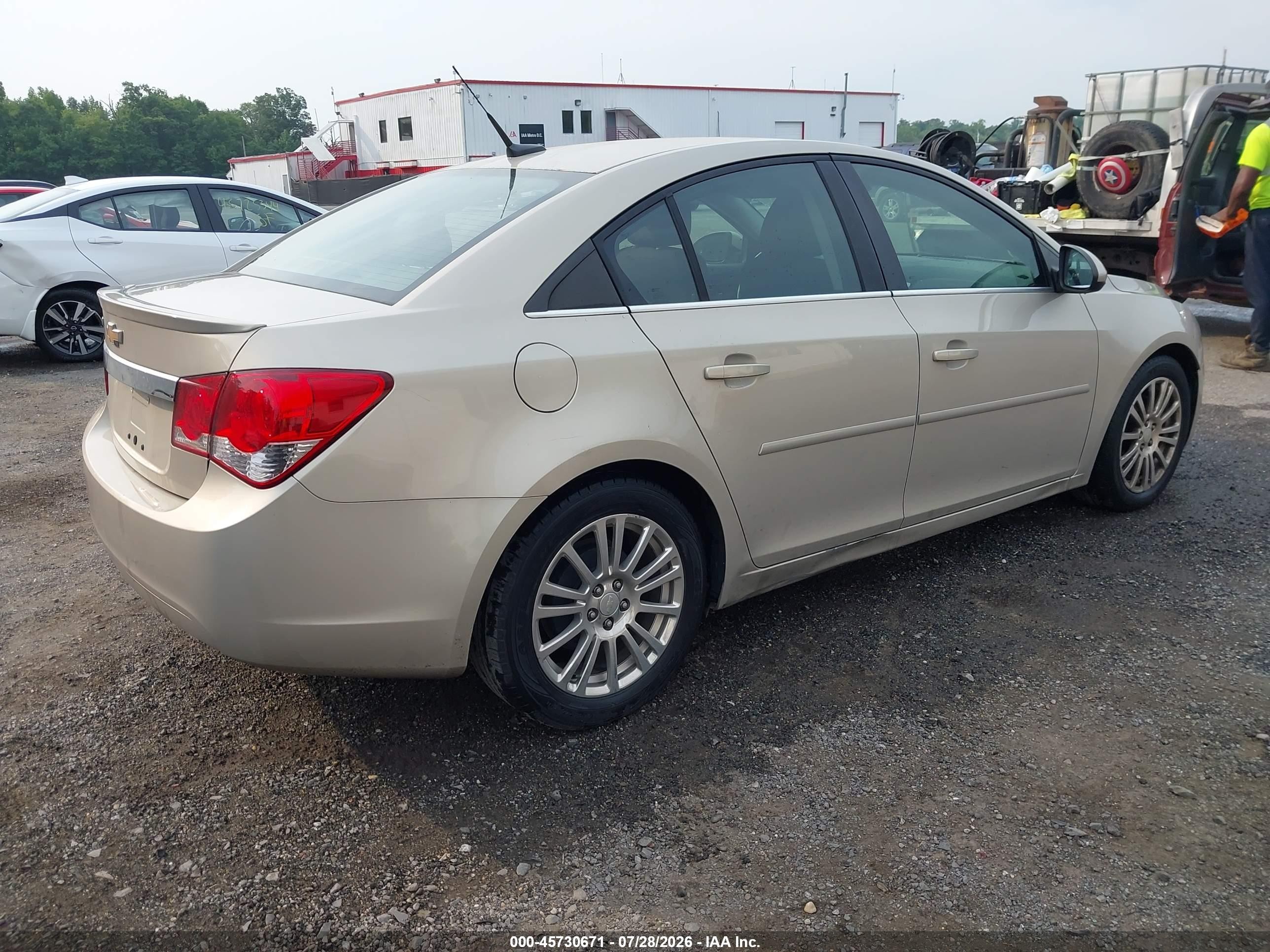 2012 Chevrolet Cruze Eco Beige vin: 1G1PJ5SC4C7185061
