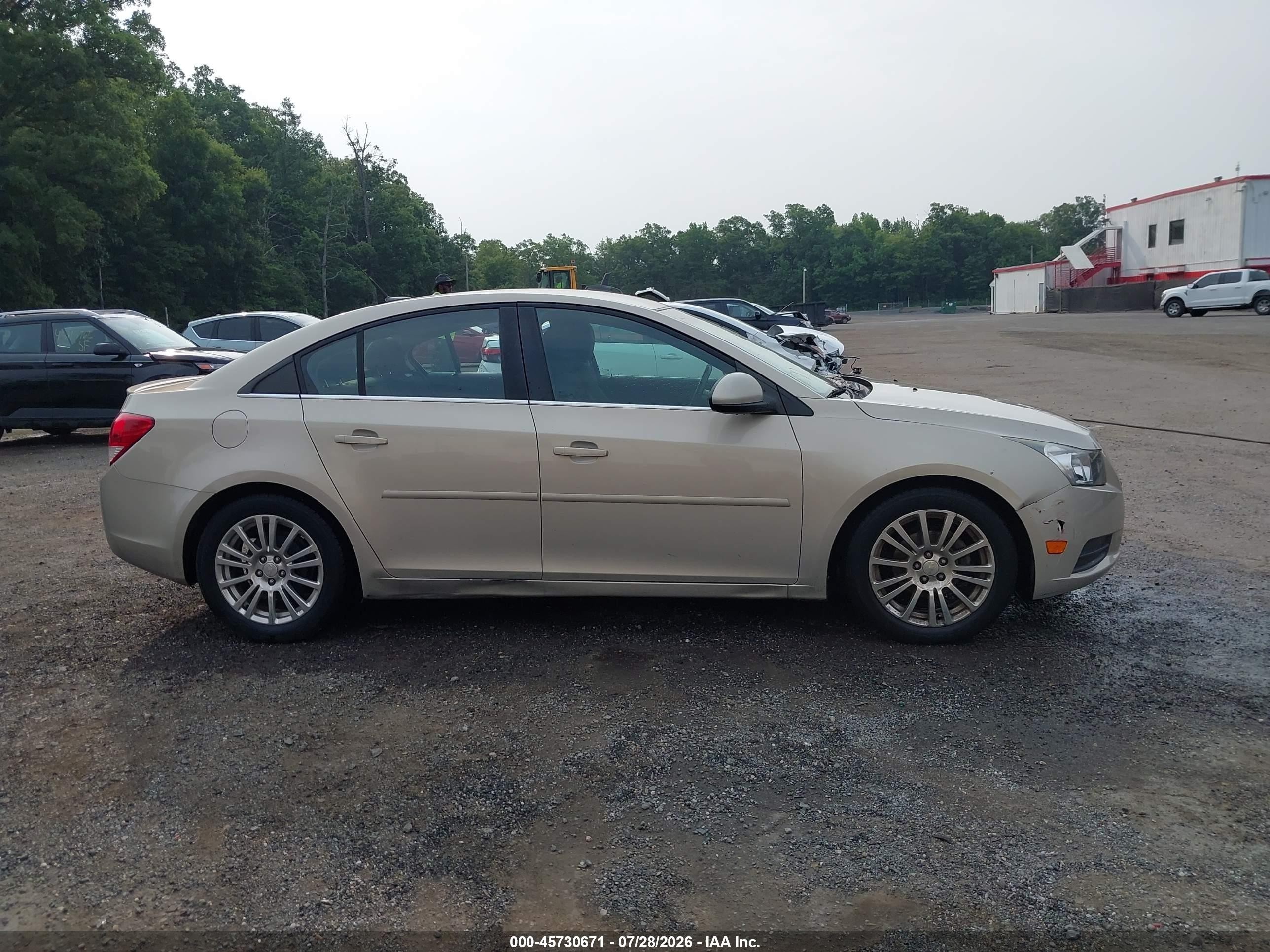 2012 Chevrolet Cruze Eco Beige vin: 1G1PJ5SC4C7185061