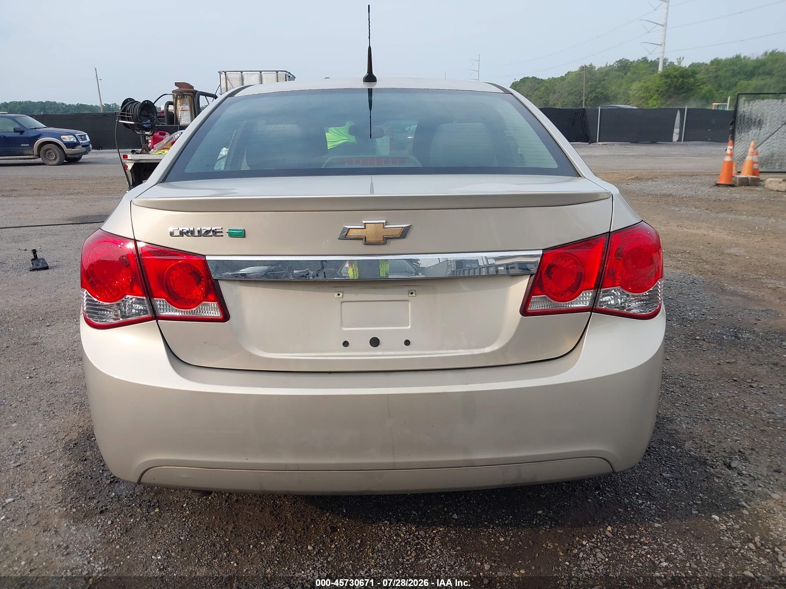 2012 Chevrolet Cruze Eco Beige vin: 1G1PJ5SC4C7185061