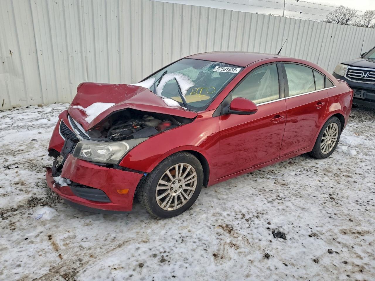2012 Chevrolet Cruze Eco Red vin: 1G1PJ5SC4C7353314