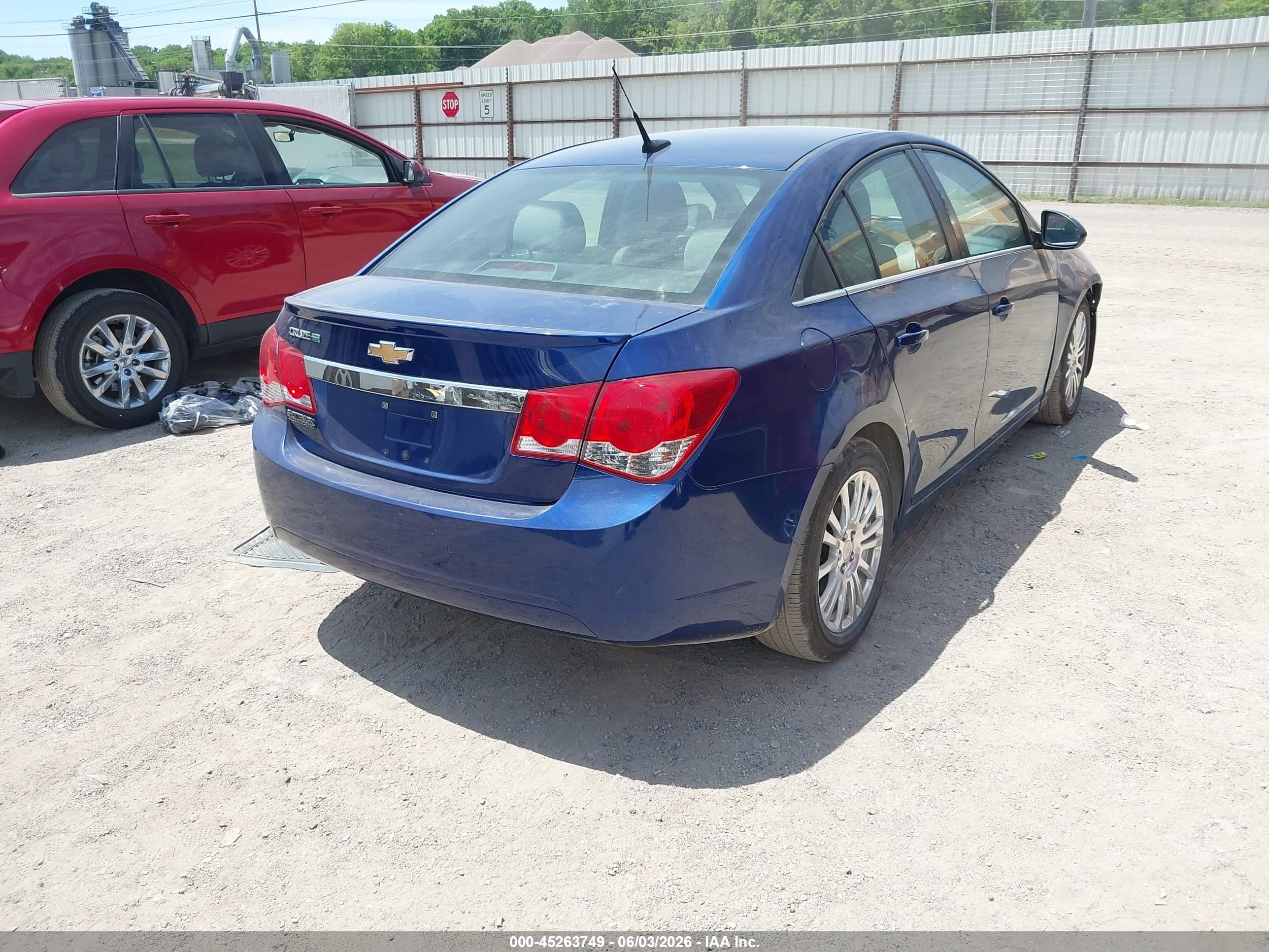2012 Chevrolet Cruze Eco Blue vin: 1G1PJ5SC4C7371604