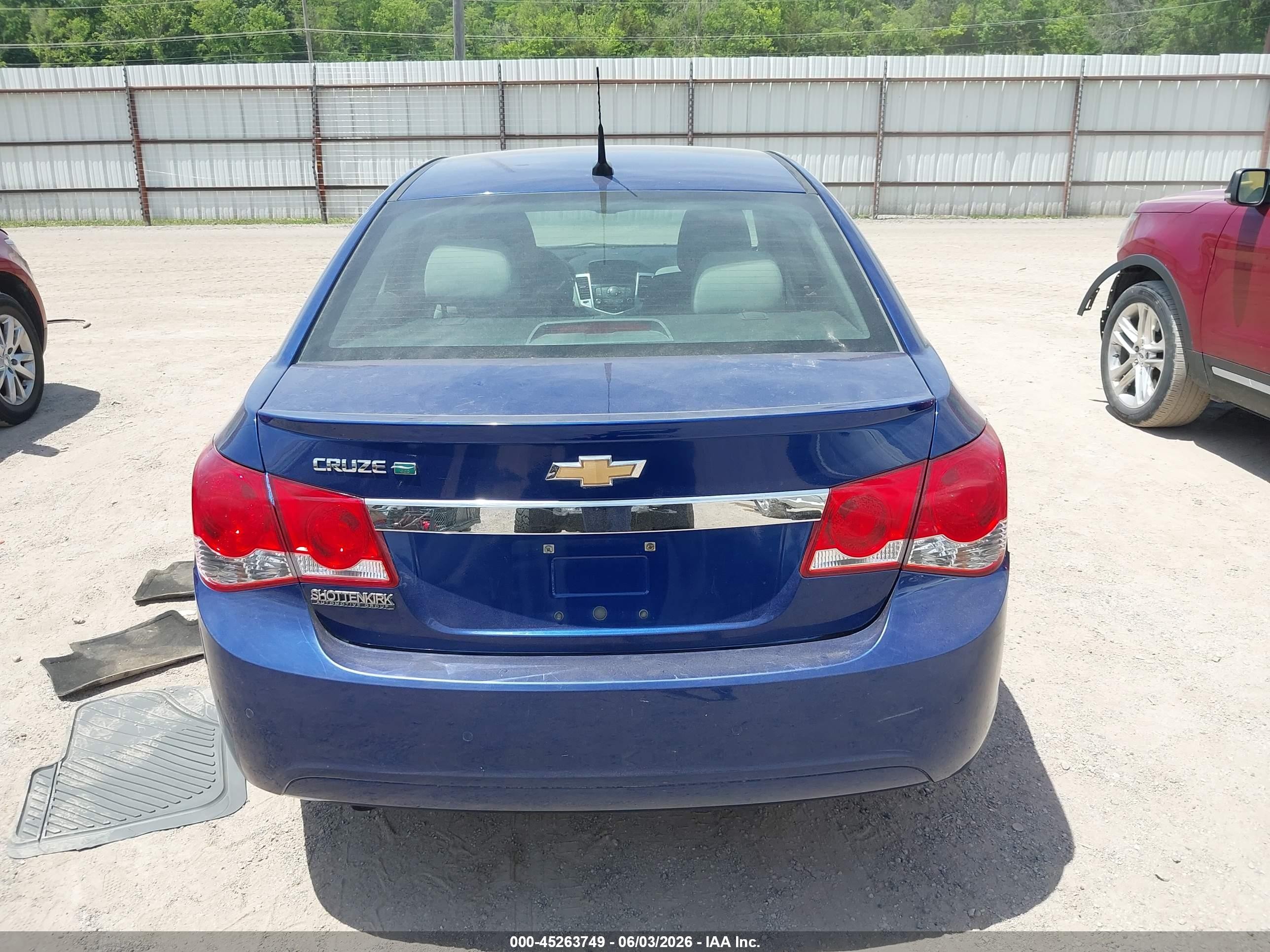 2012 Chevrolet Cruze Eco Blue vin: 1G1PJ5SC4C7371604